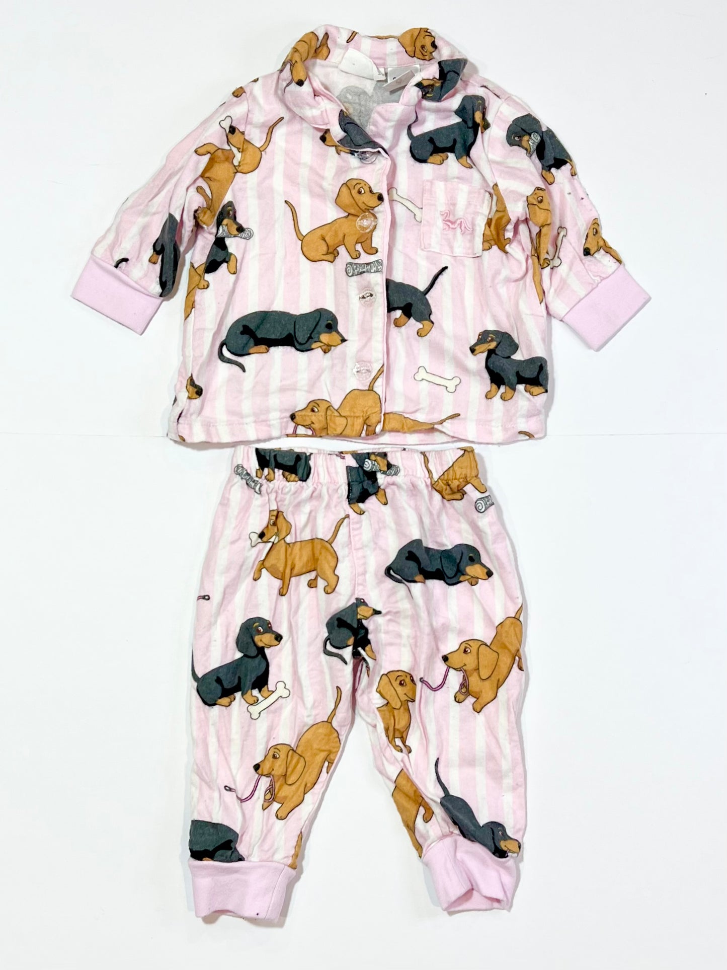 Flannelette puppy pyjamas - Size 0