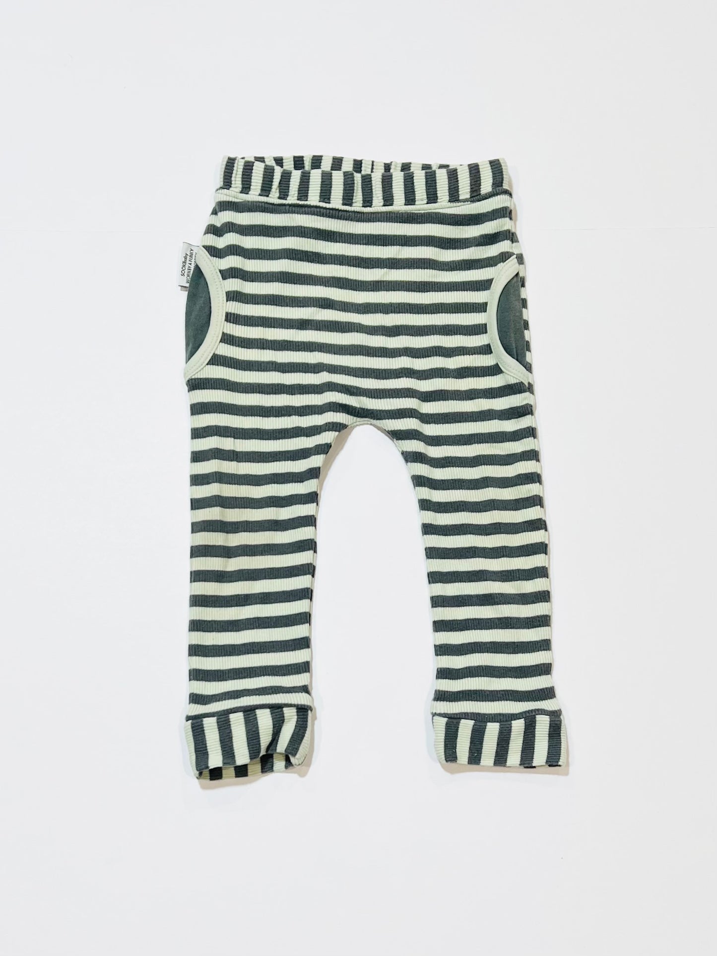 Striped ribbed pants - Size 9-12 months