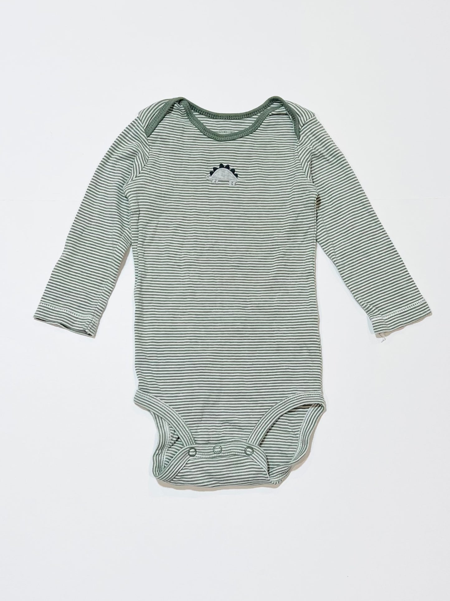 Striped dino bodysuit - Size 9-12 months