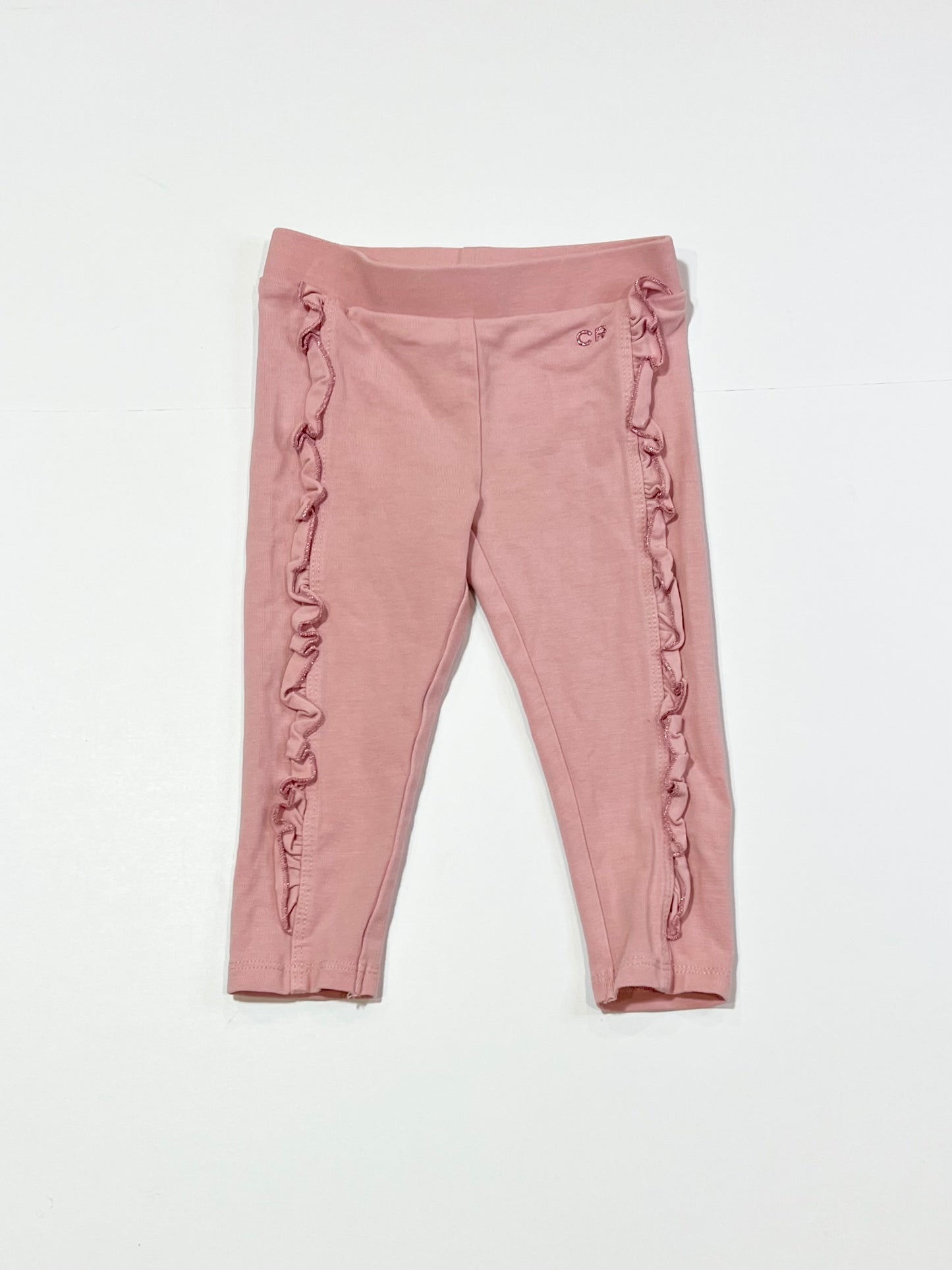 Pink ruffle leggings - Size 0