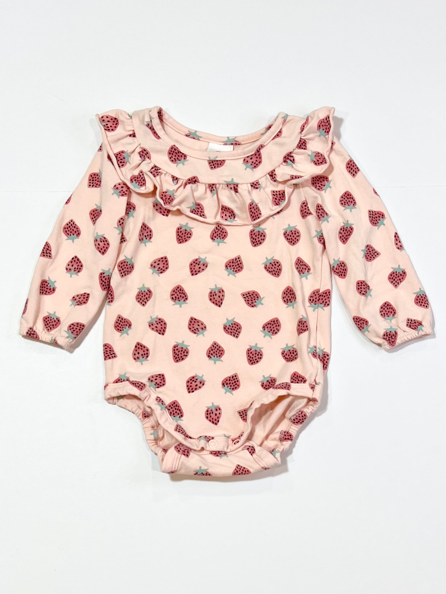 Strawberry ruffle bodysuit - Size 0