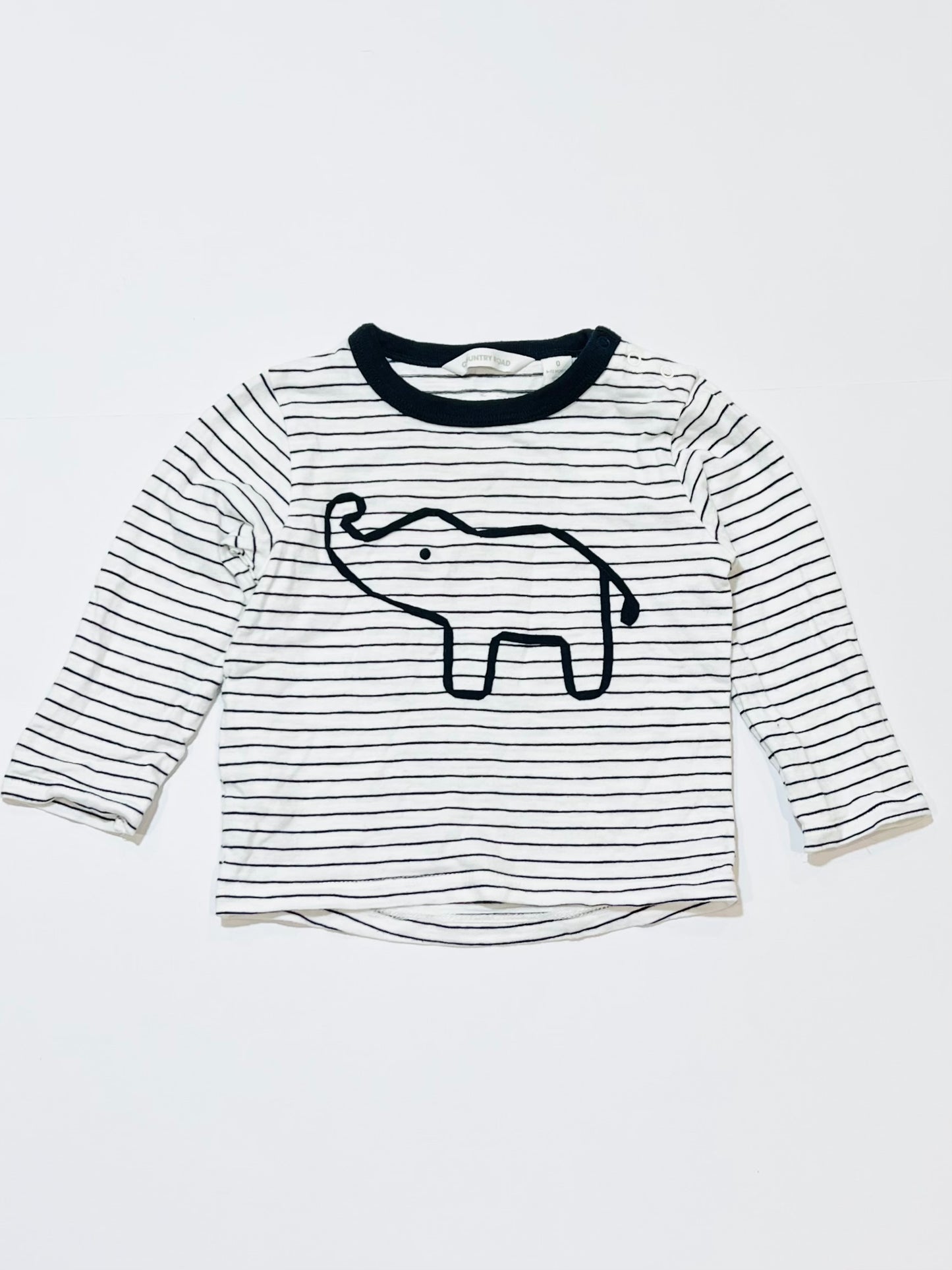 Striped elephant top - Size 0