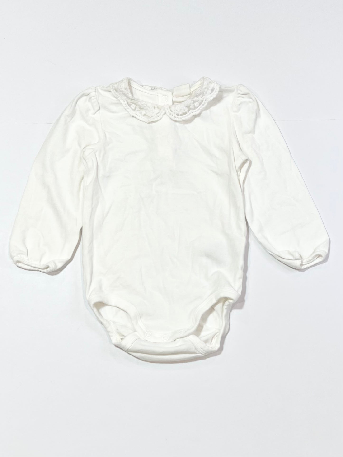 Lace collared bodysuit - Size 9-12 months