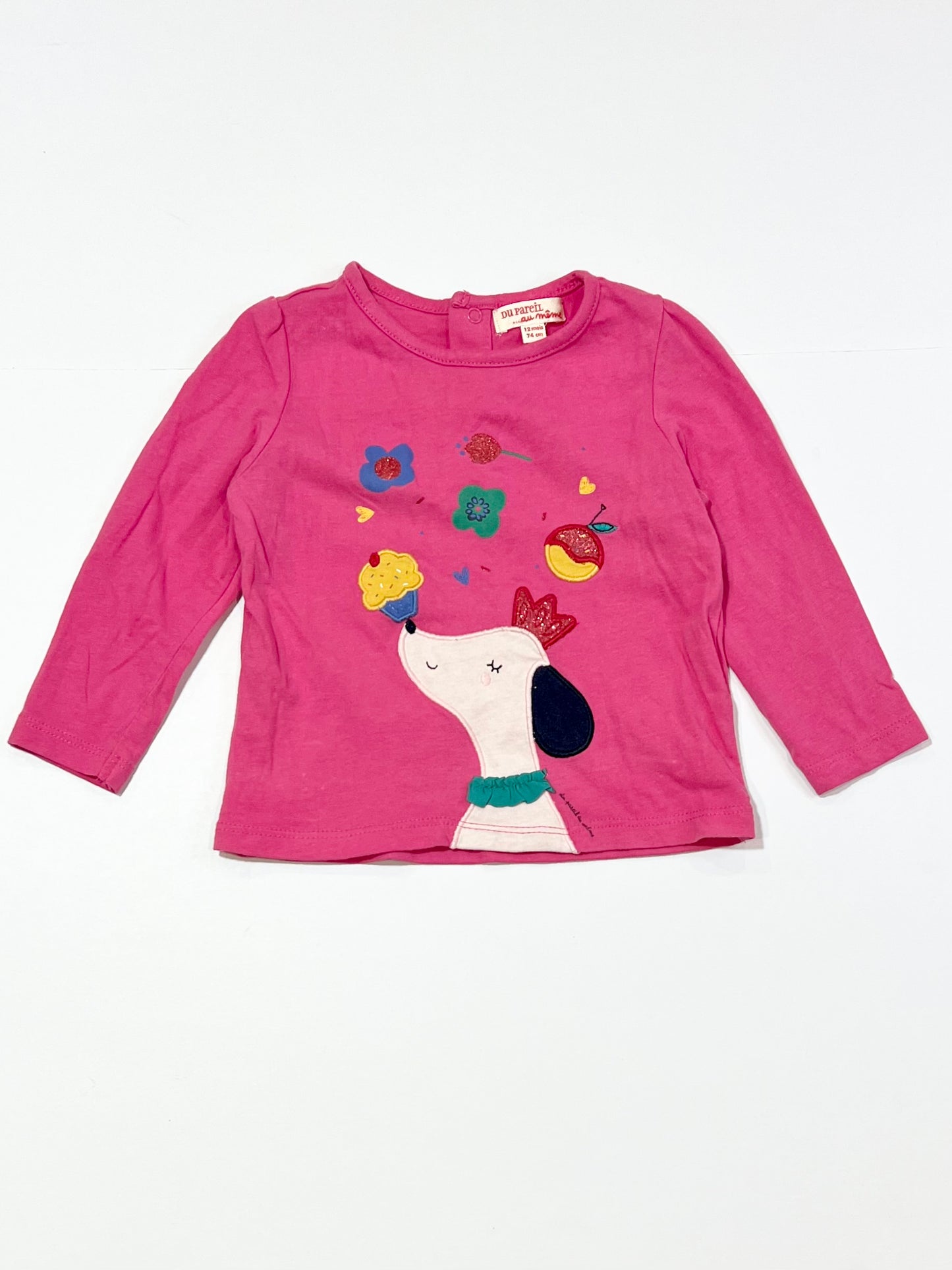 Pink dog top - Size 0