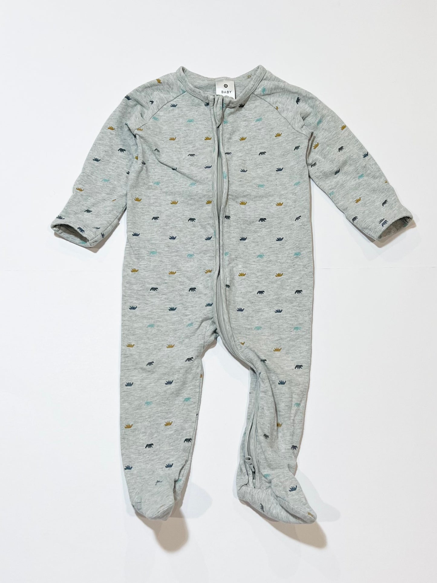 Grey zip onesie - Size 0