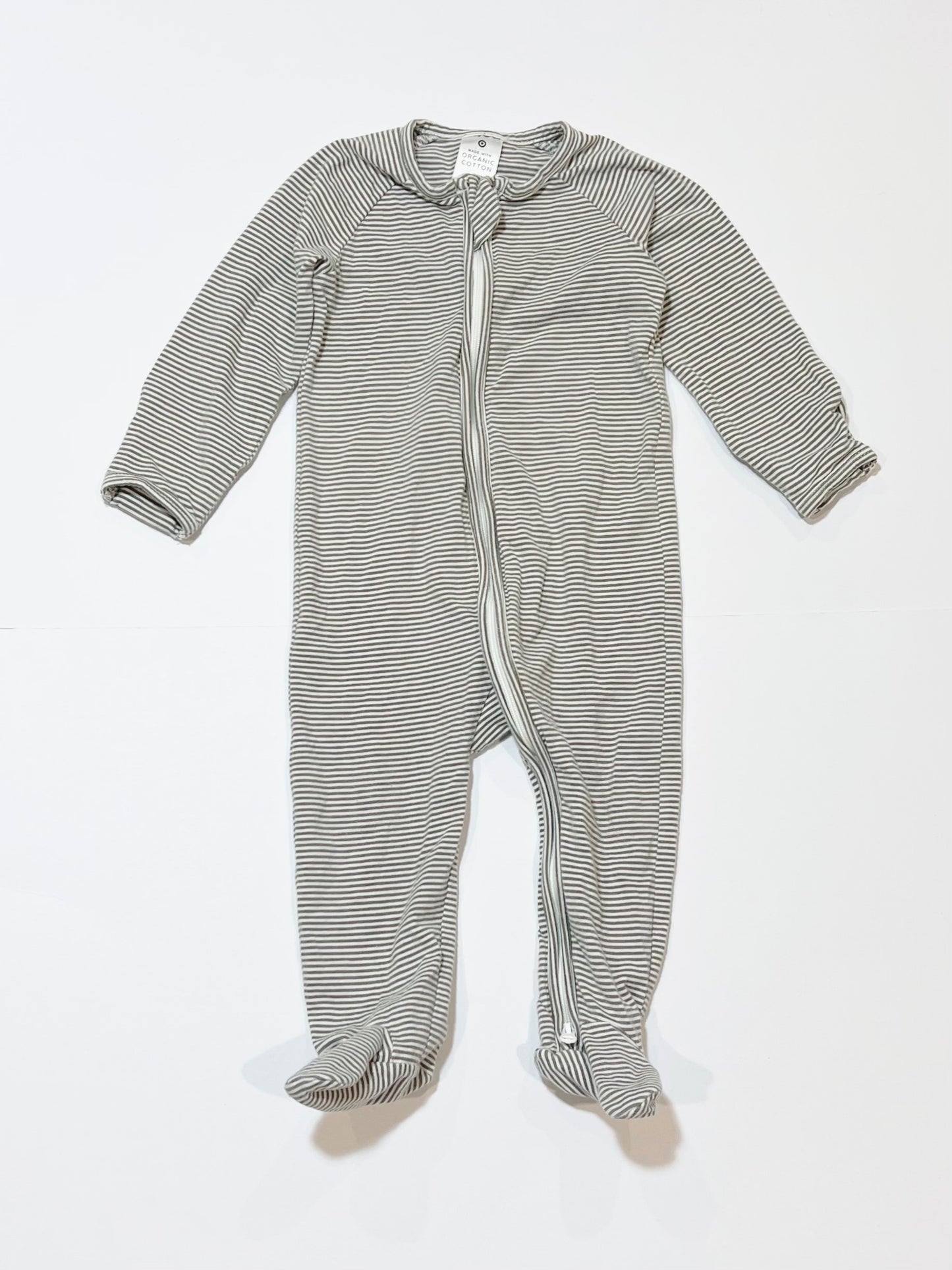 Striped zip onesie - Size 0