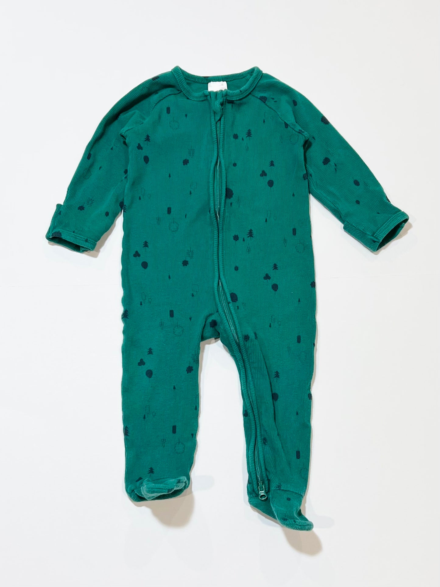 Ribbed zip onesie - Size 0