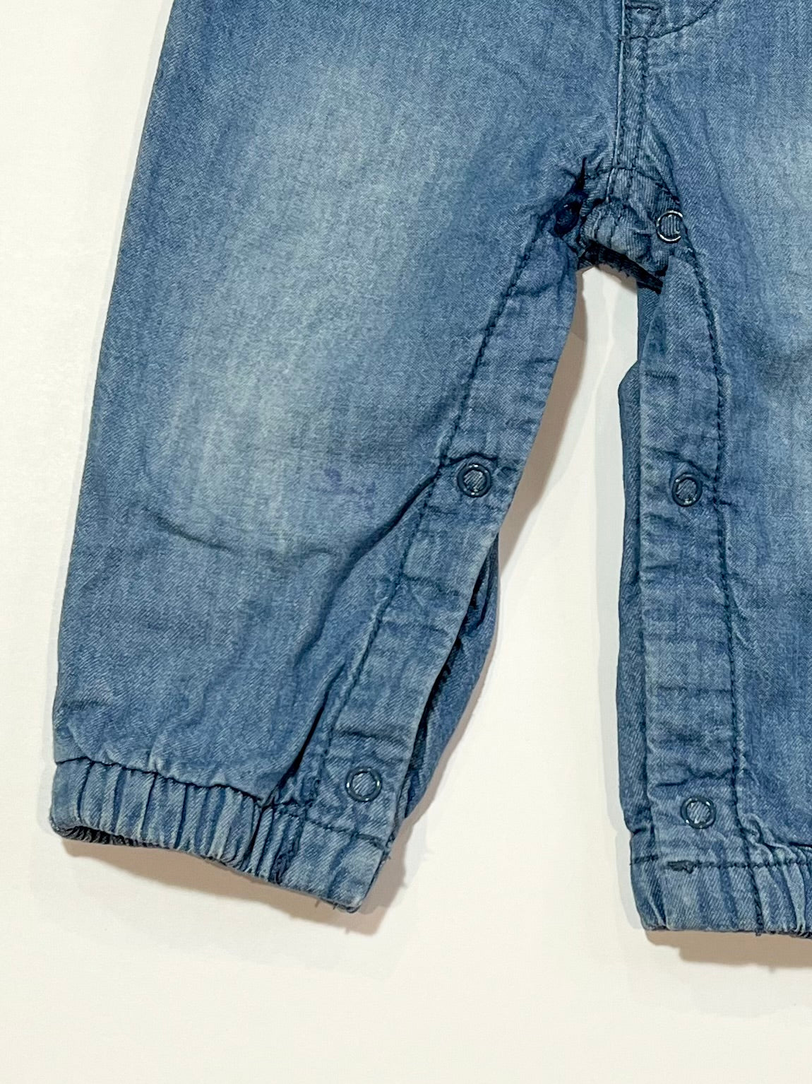 Soft denim overalls - Size 6-9 months