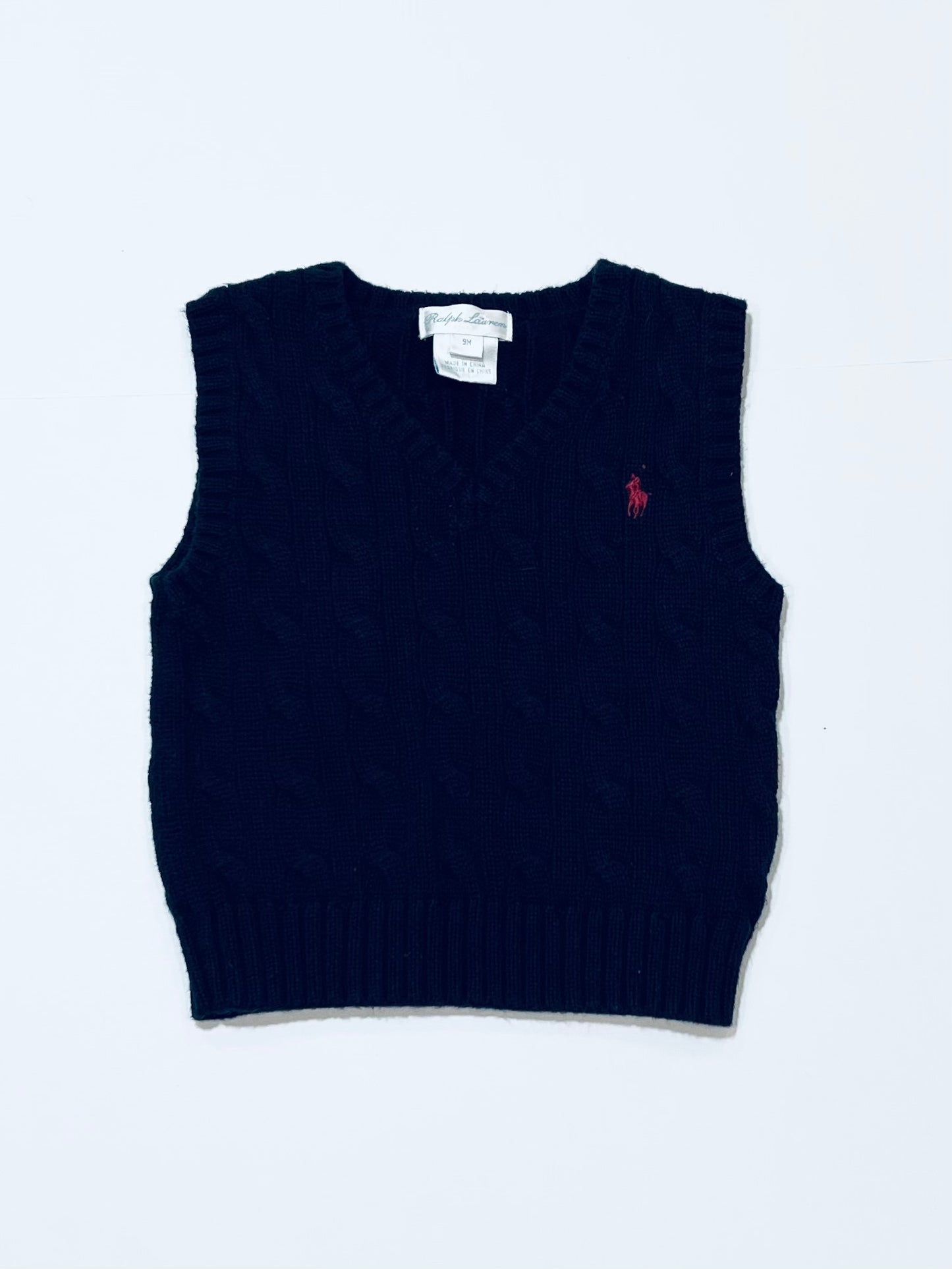 Cable knit vest - Size 6-9 months