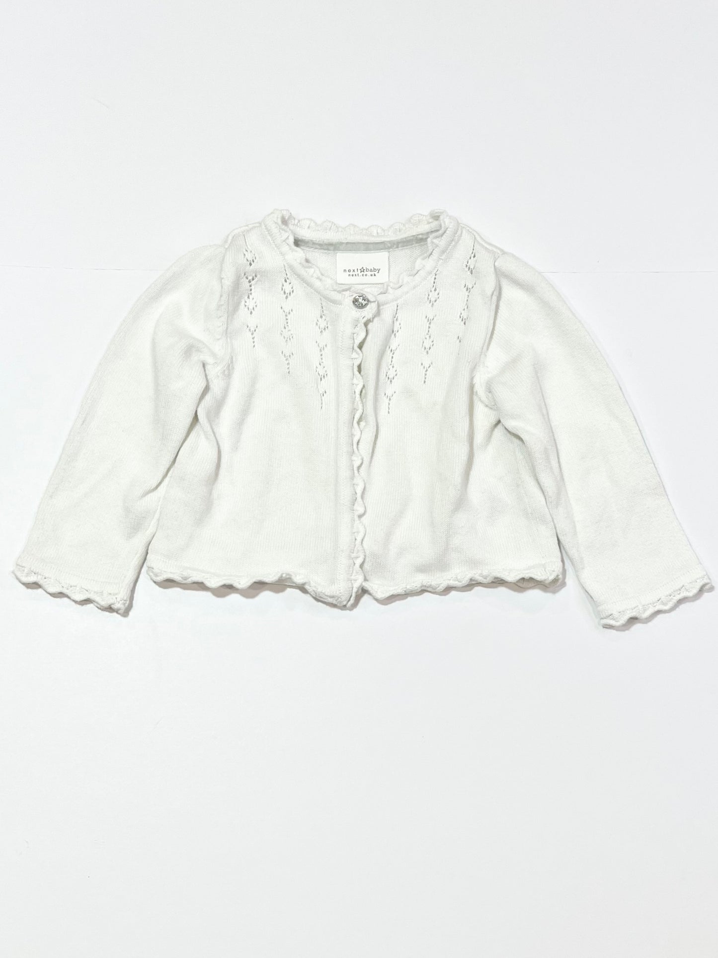 White cropped cardigan - Size 6-9 months