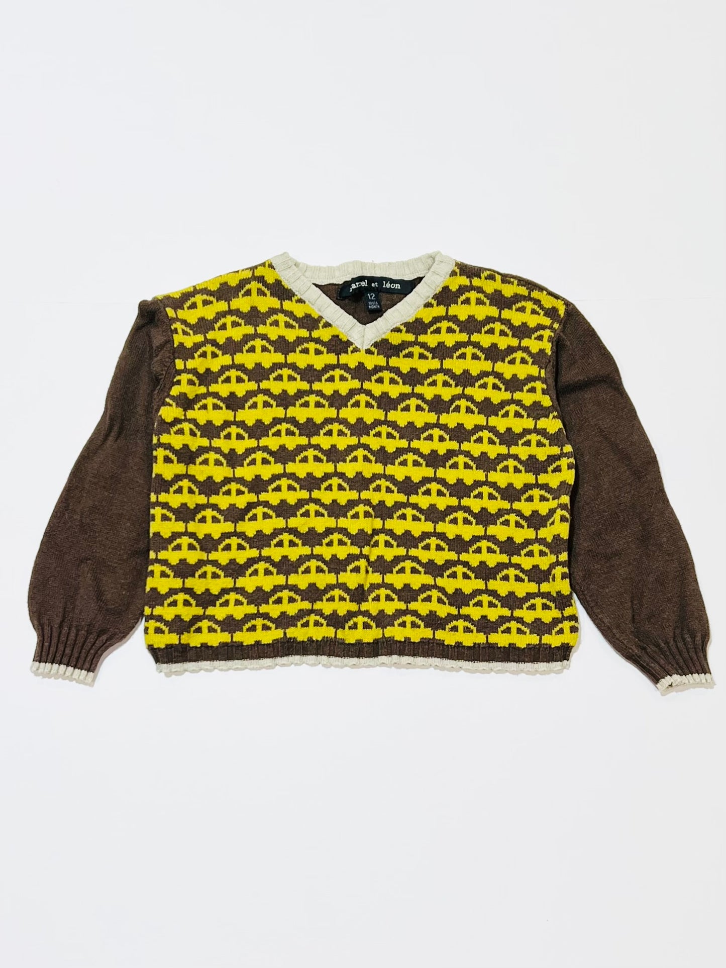 Brown cars jumper - Size 0