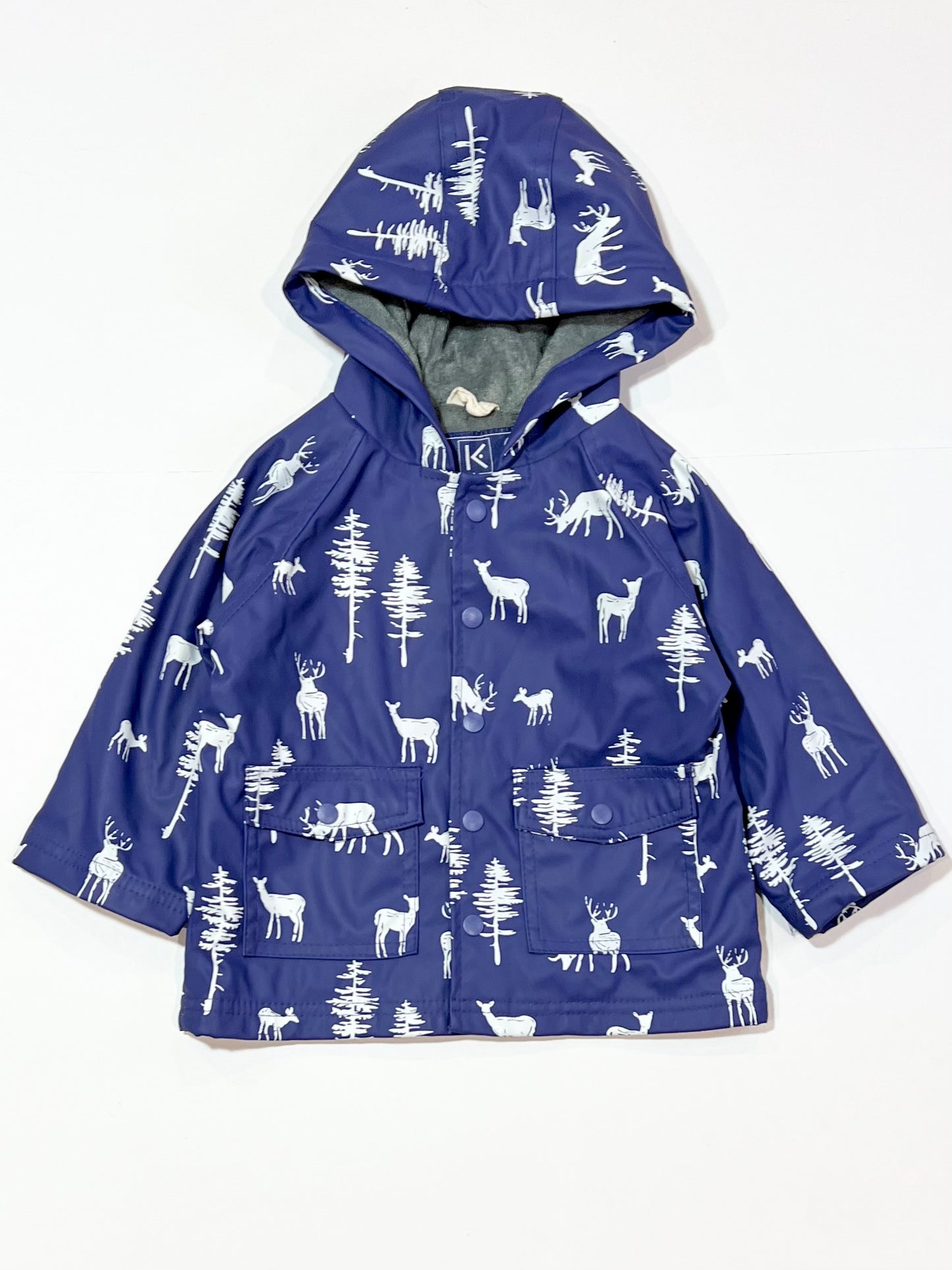 Blue deer rain jacket - Size 0