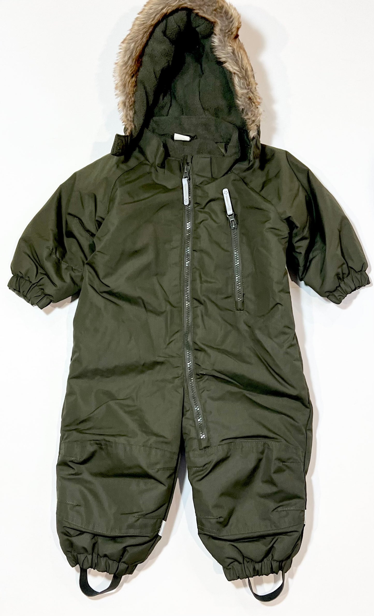 Olive green coverall - Size 6-9 months