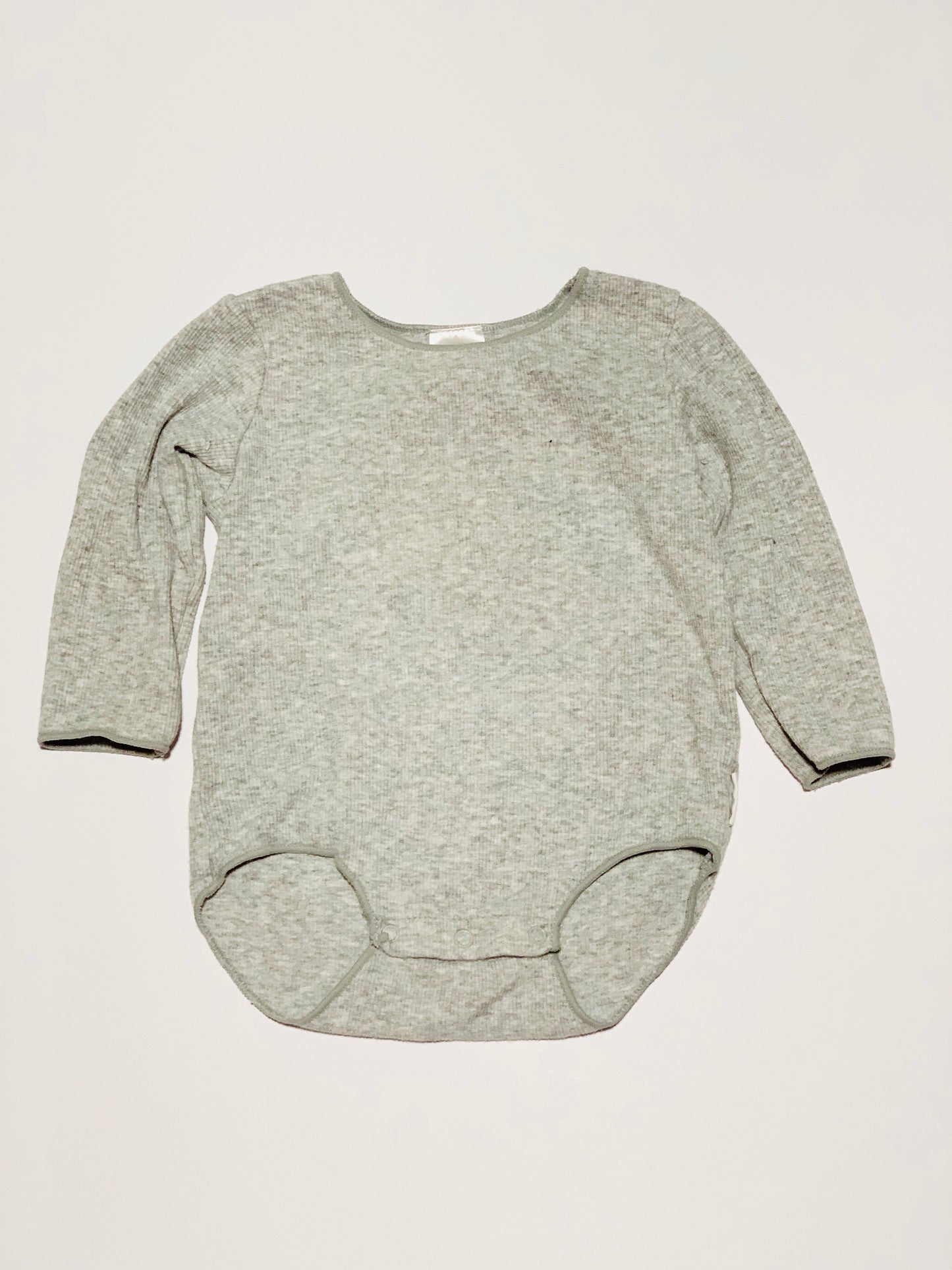 Grey ribbed bodysuit - Size 0