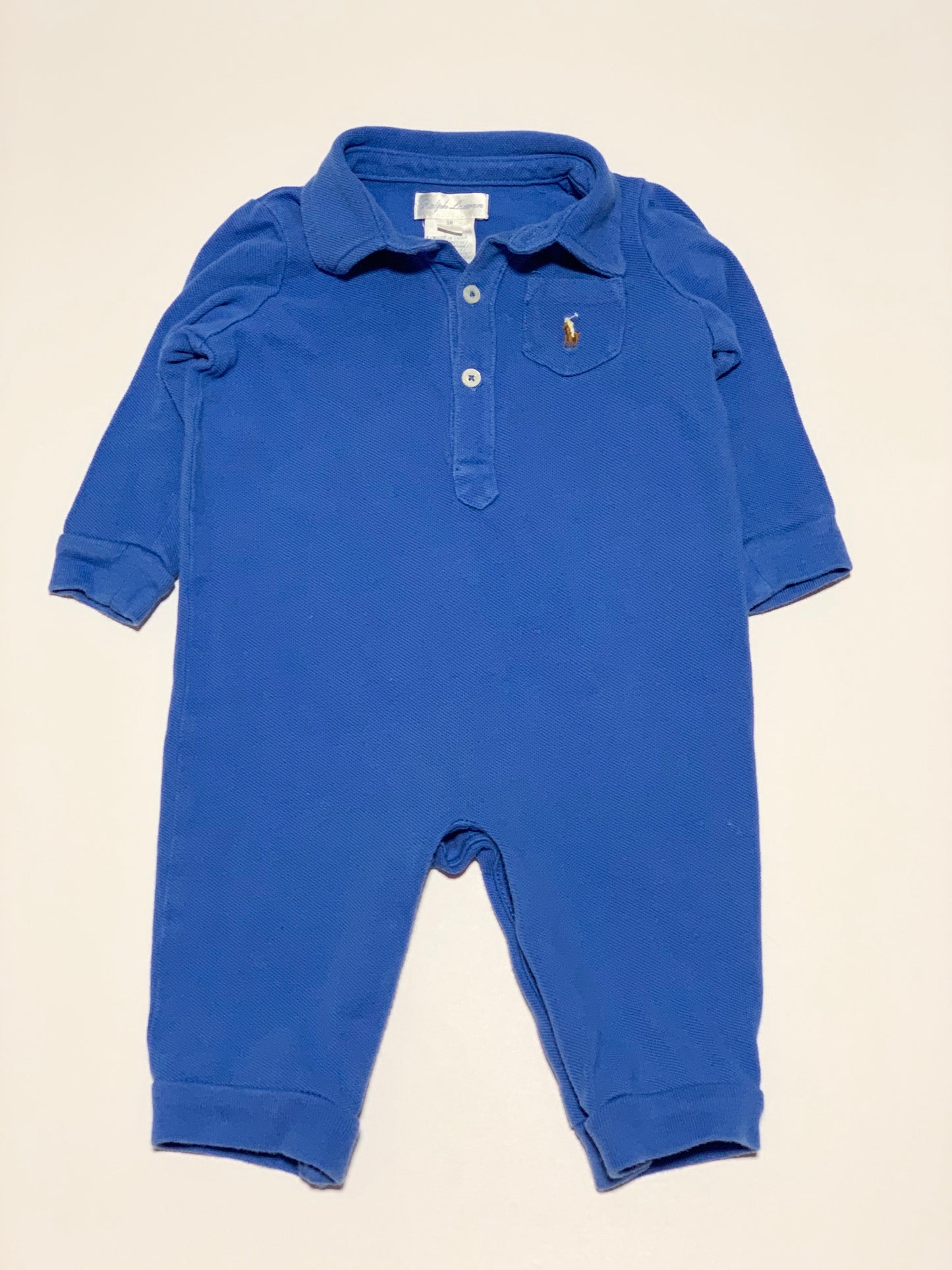 Blue onesie - Size 9 months