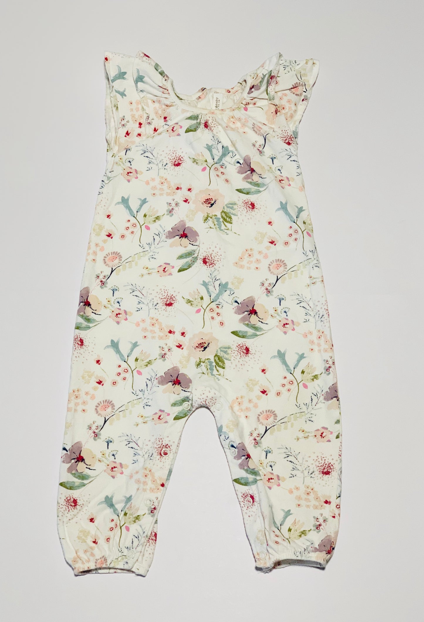 Floral romper - Size 9-12 months