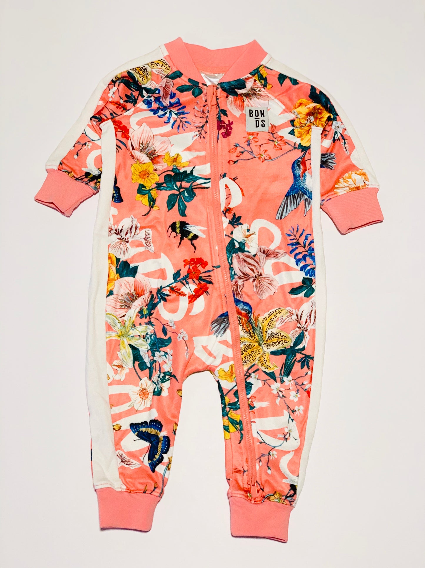 Floral zip onesie - Size 0