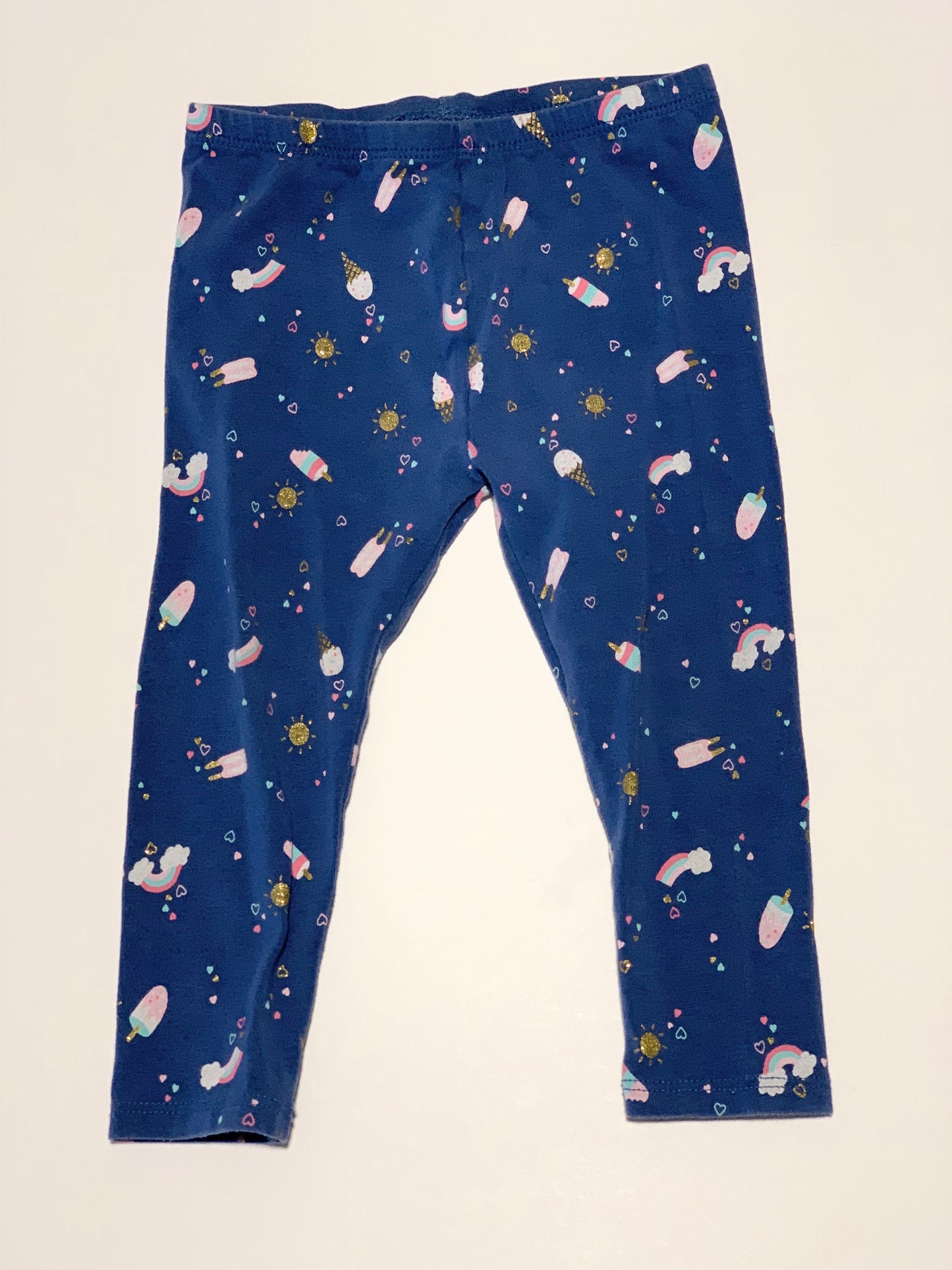 Blue ice cream leggings - Size 1