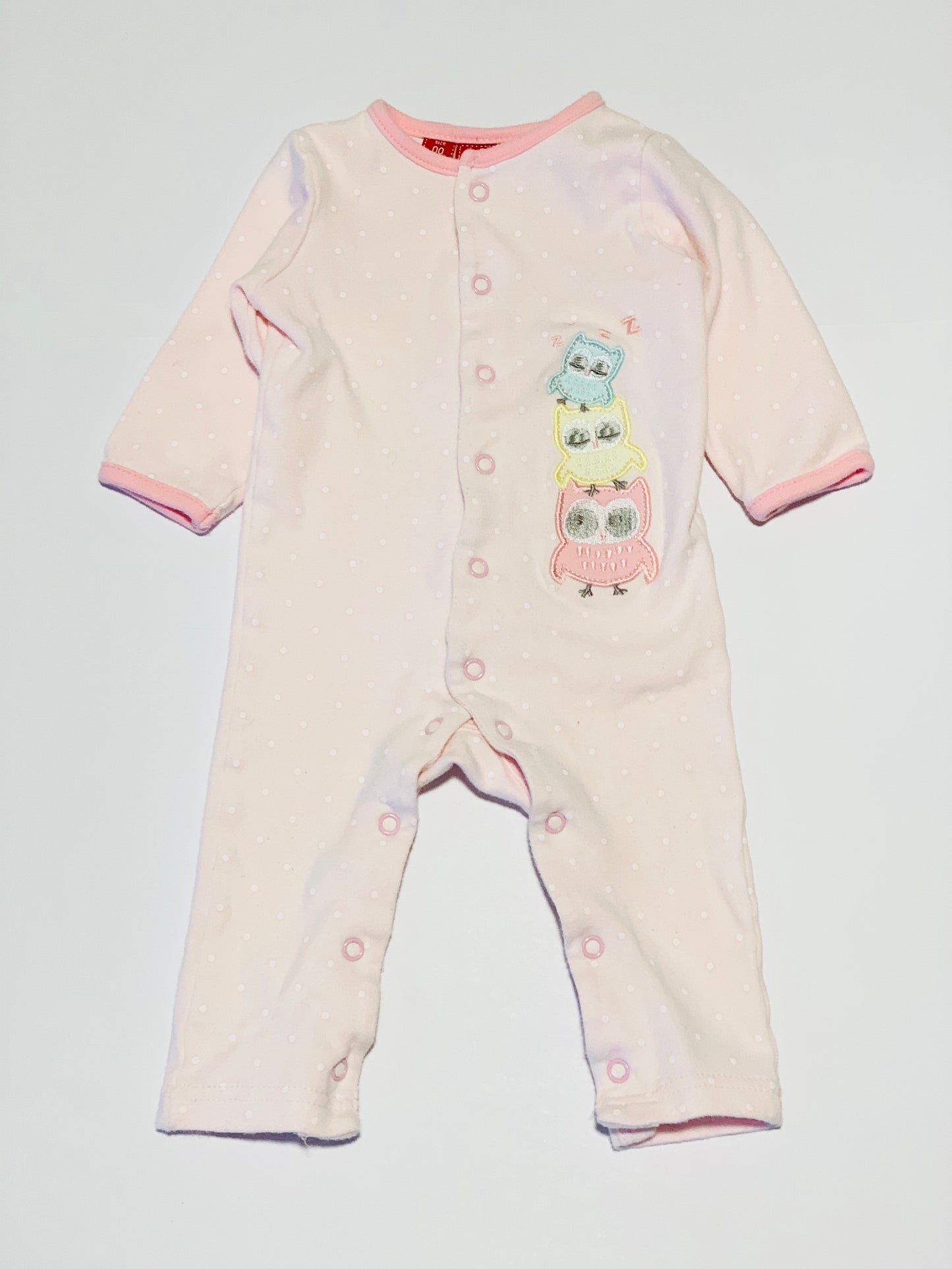 Pink owl onesie - Size 00