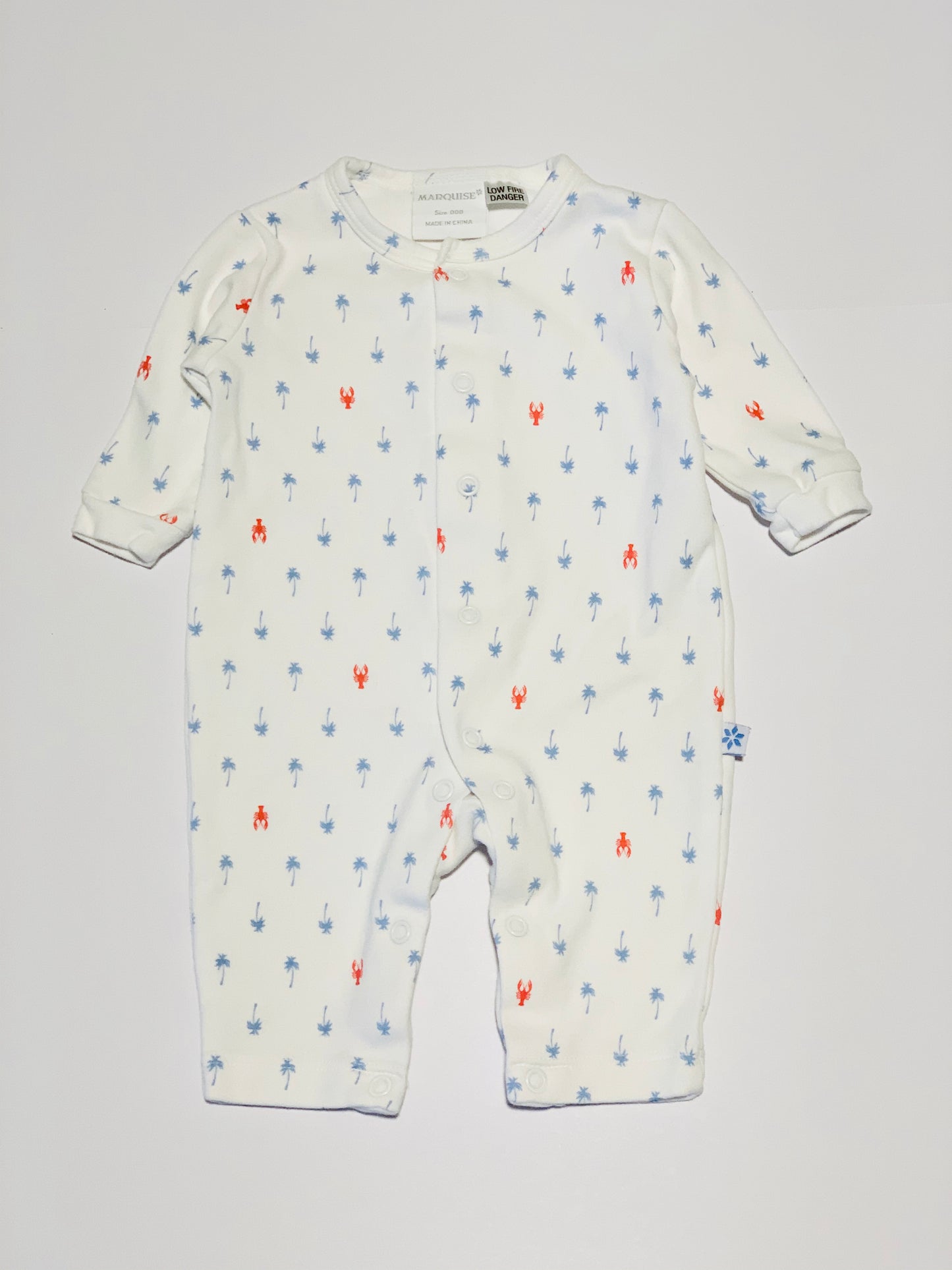 Palms and lobsters onesie - Size 000