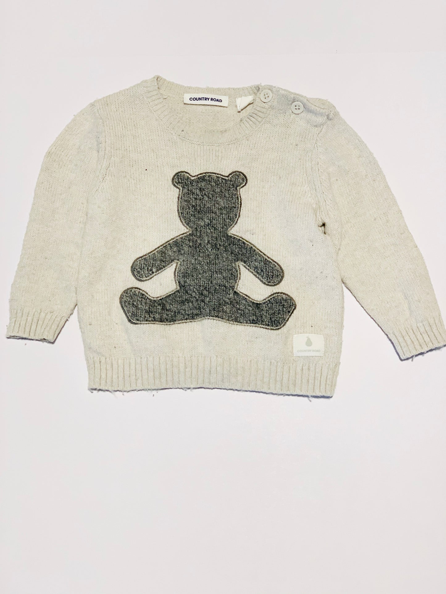 Grey teddy jumper - Size 00