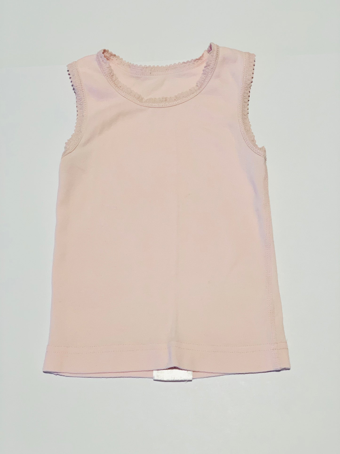Pink lace trim singlet - Size 00