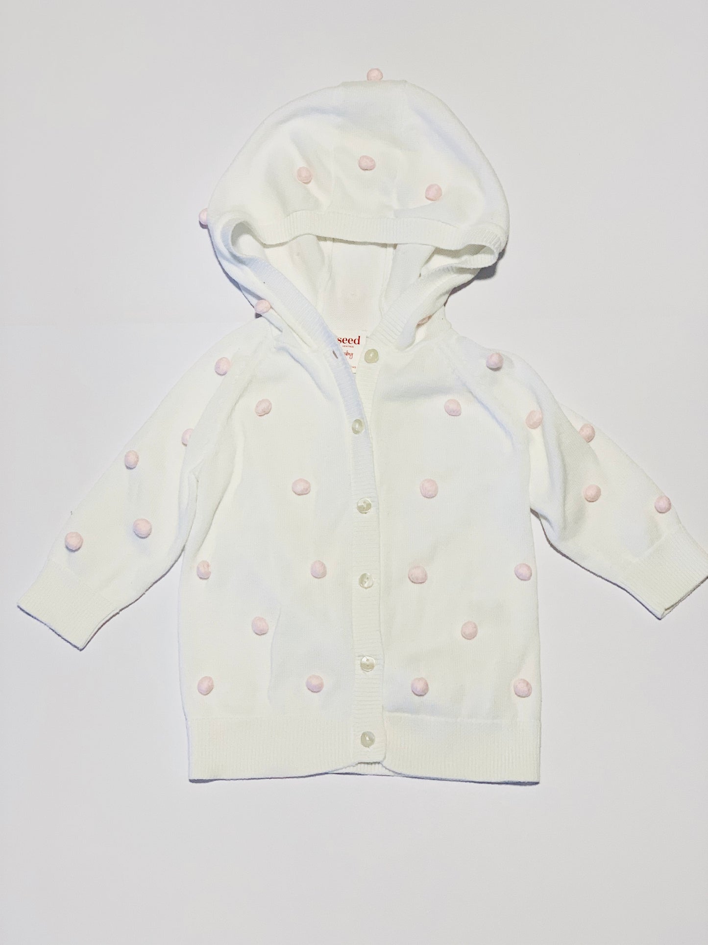 Pompom hooded jacket- Size 00