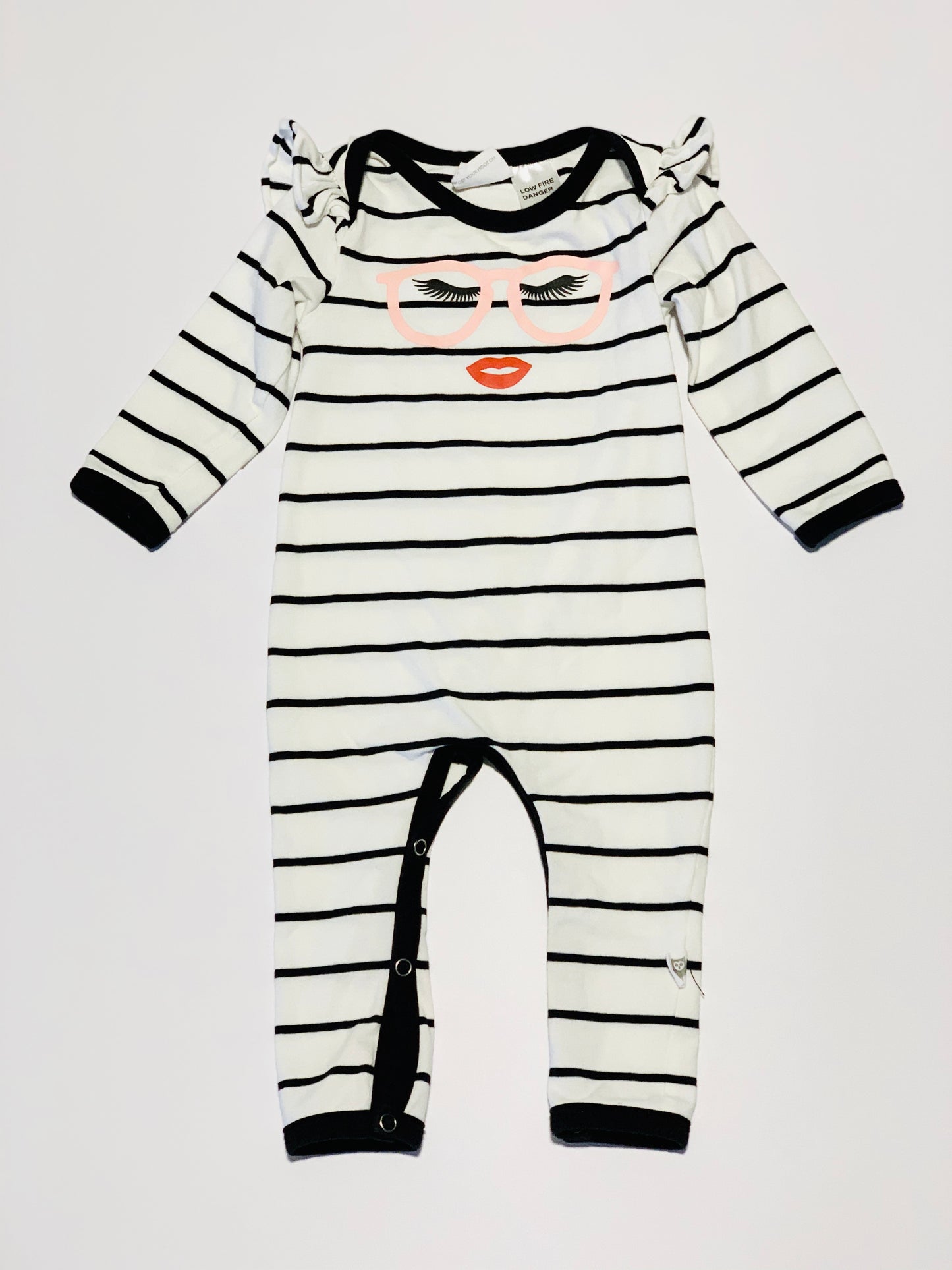 Striped face print onesie - Size 00