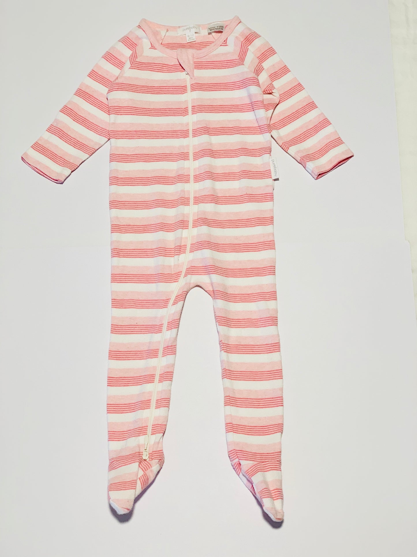 Pink stripe onesie - Size 0