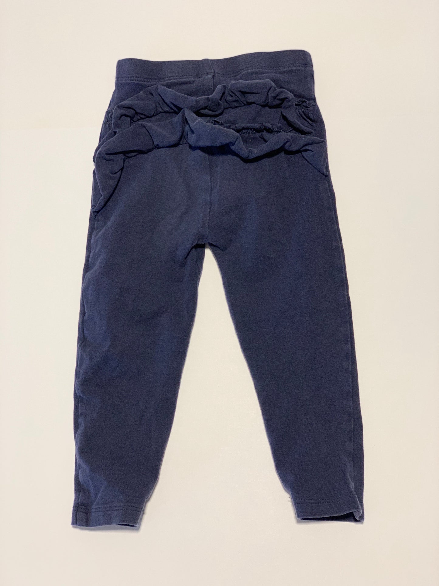 Navy ruffle leggings - Size 1