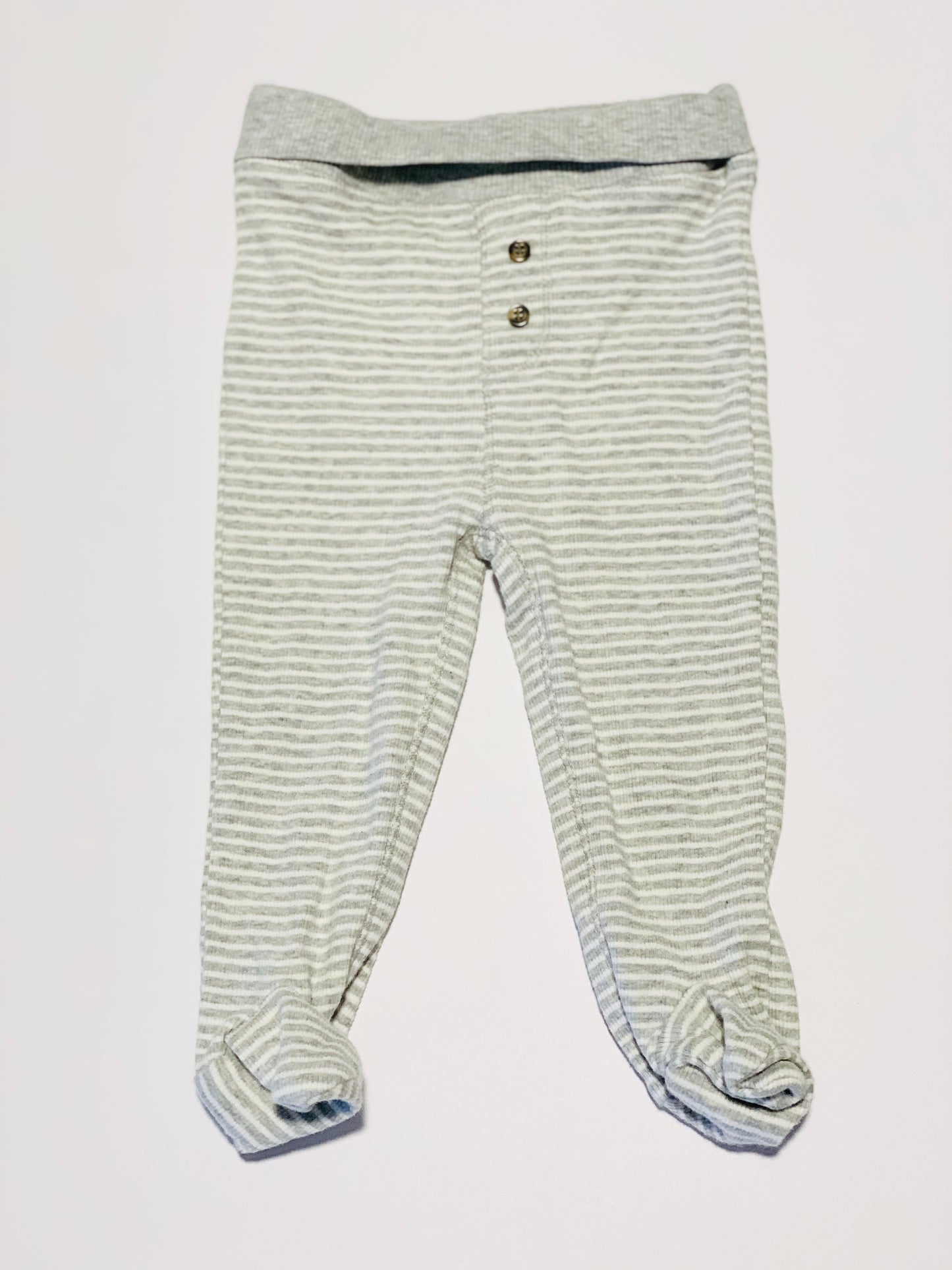 Grey stripe footed pants - Size 0
