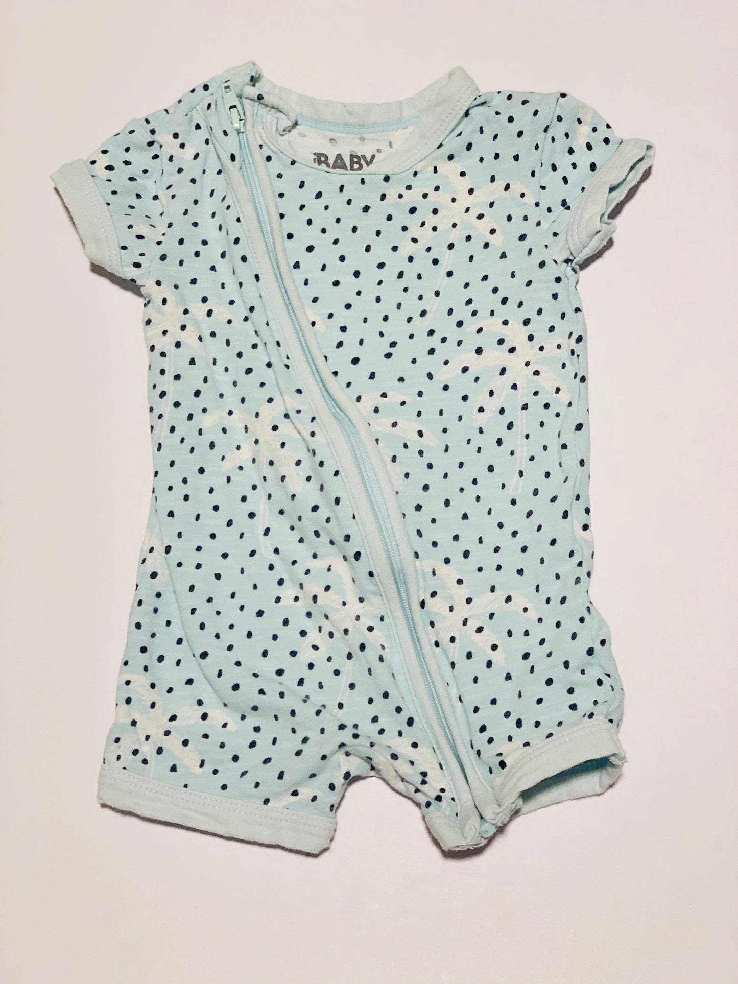 Palm tree zip romper - Size 000