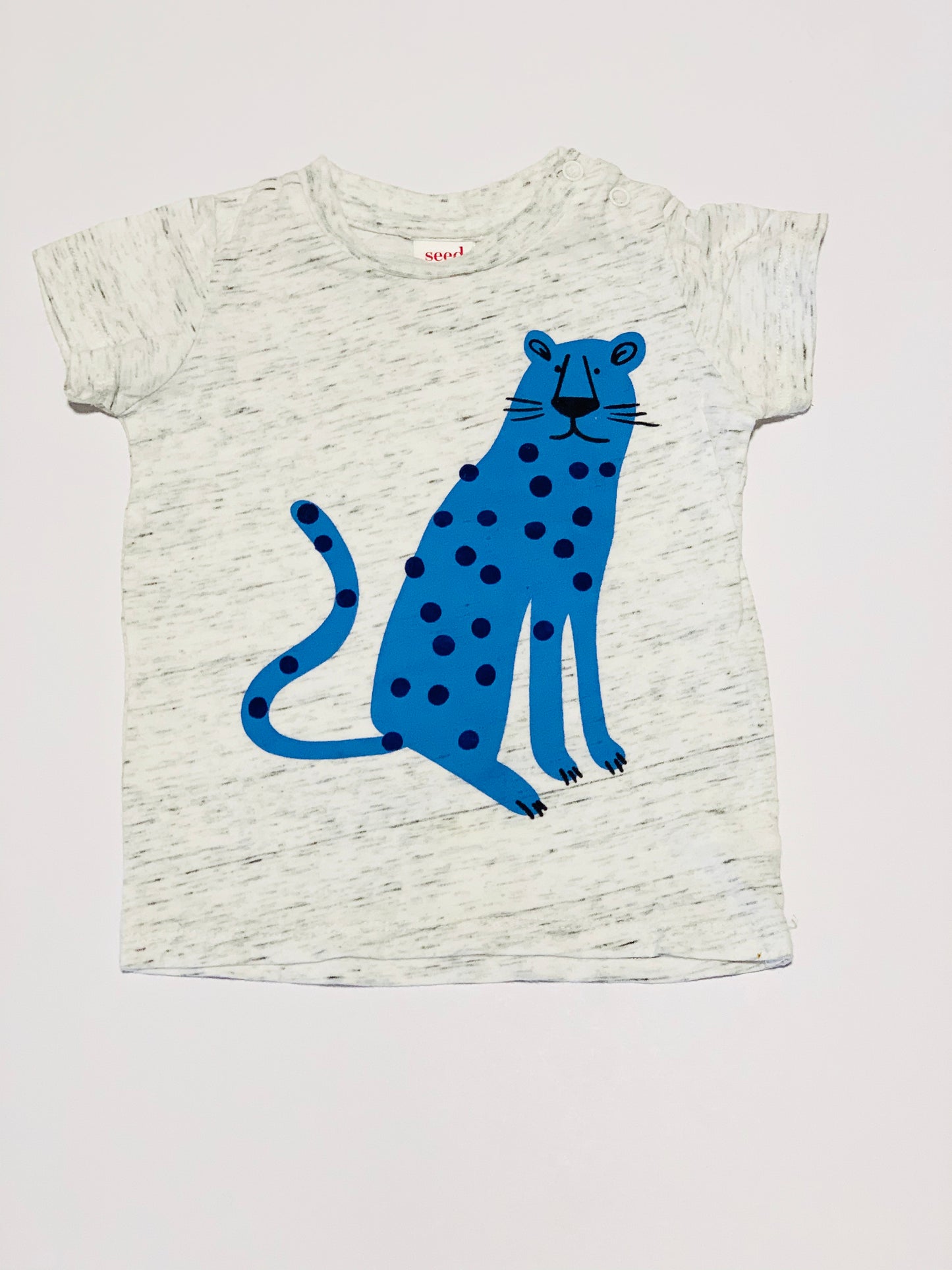 Blue cheetah tee - Size 00