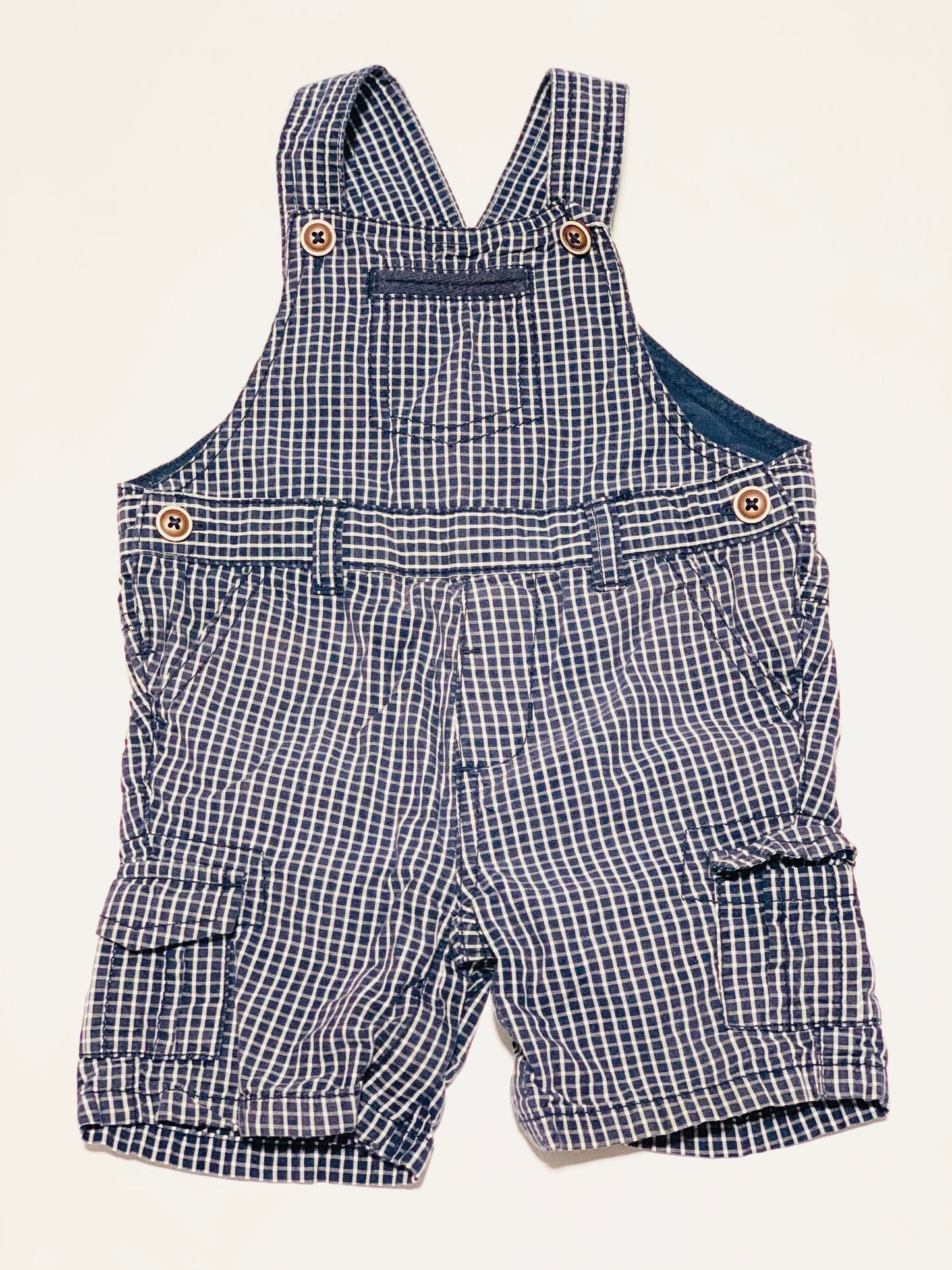 Navy checkered overalls - Size 0
