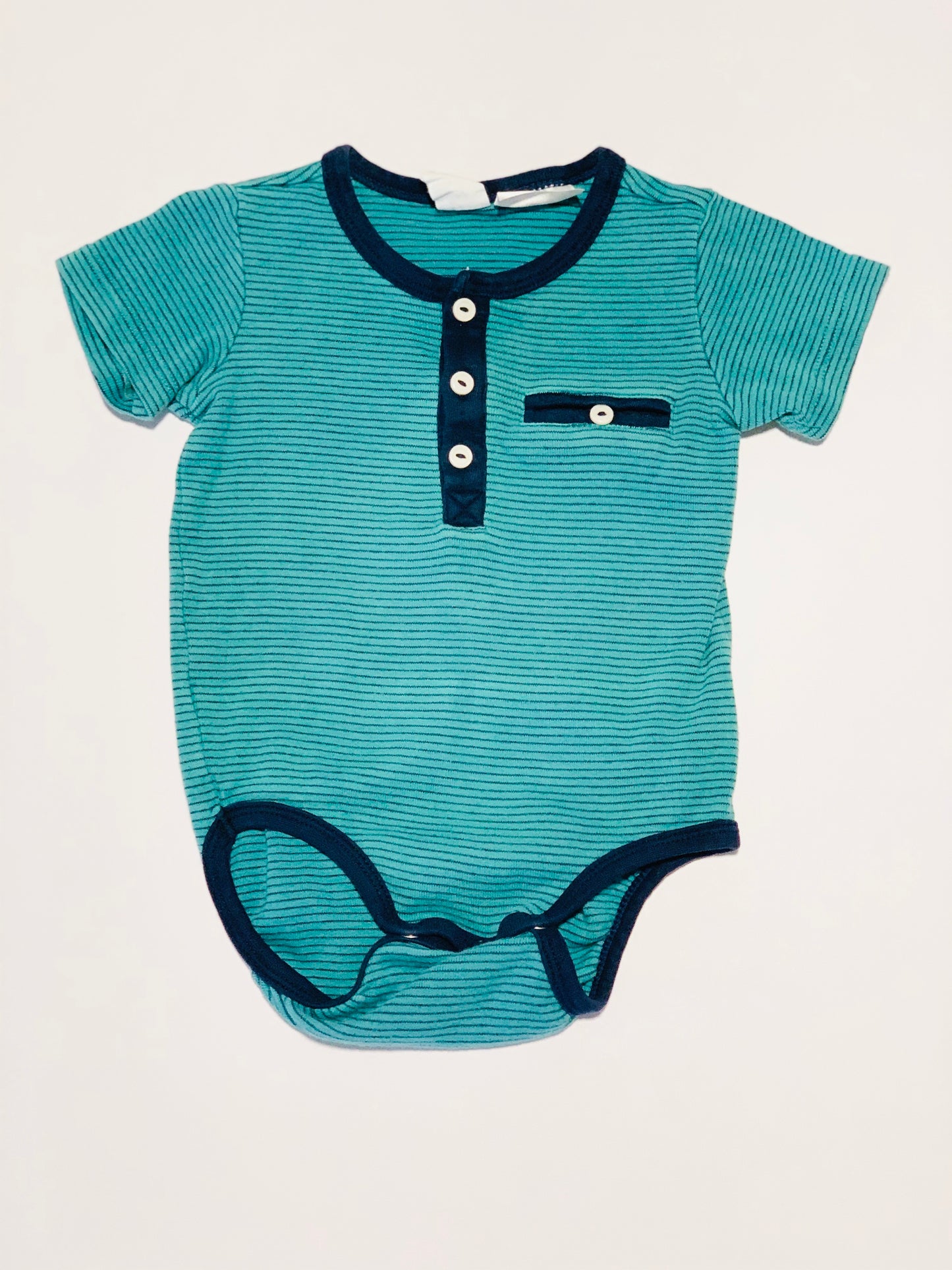 Green striped bodysuit - Size 1