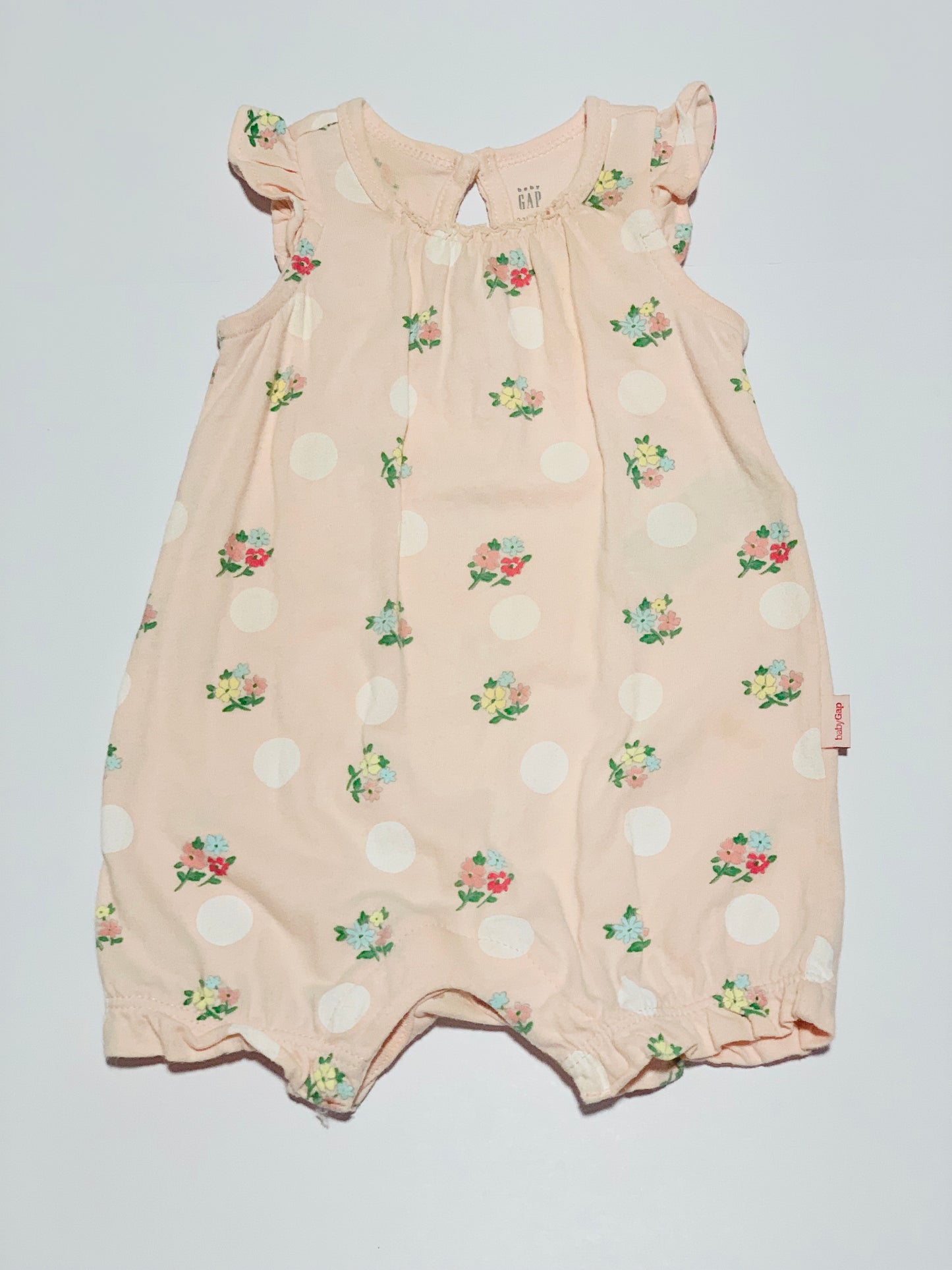 Pink floral romper - Size 000