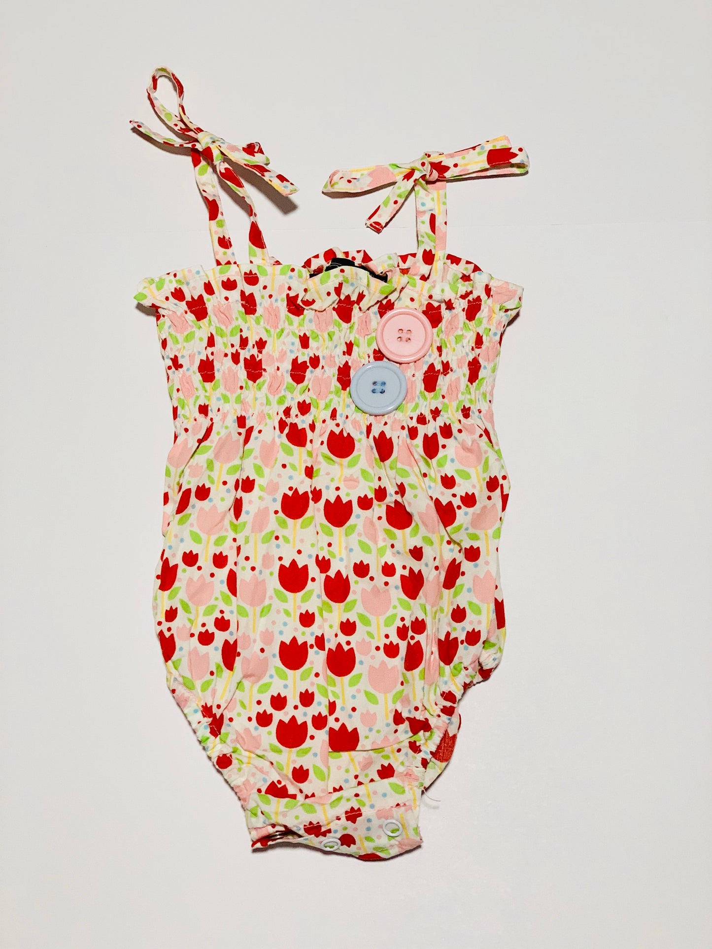 Floral romper - Size 0-6 months