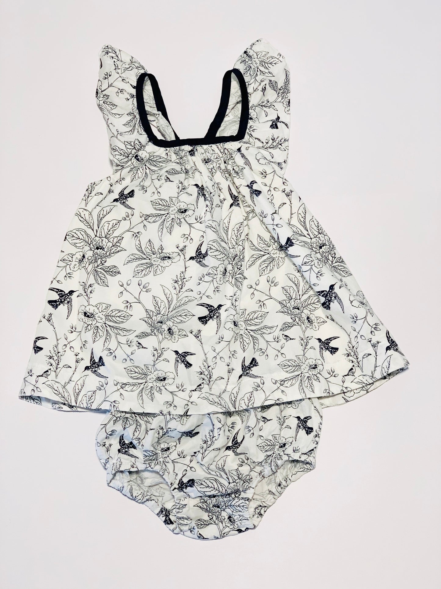 Flowers and birds dress - Size 1