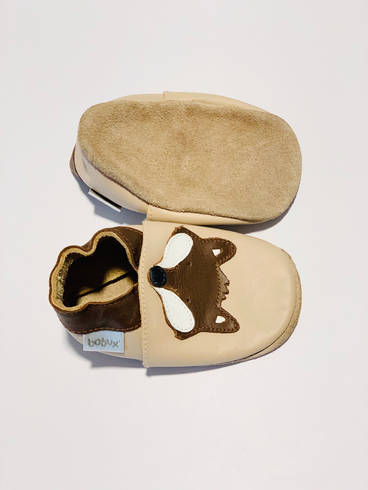 Brown fox leather soft shoes - Size 9-15 months