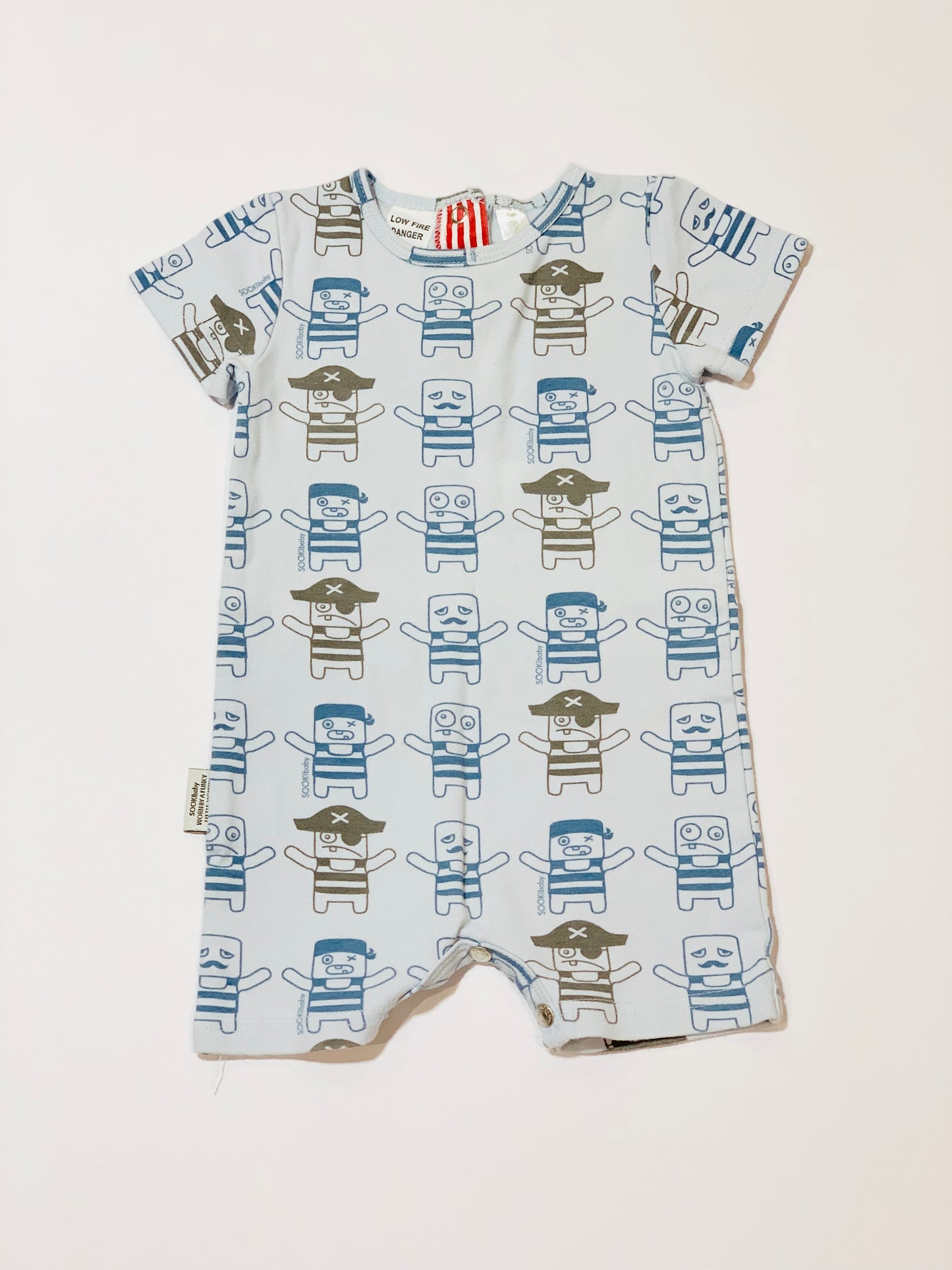 Blue romper - Size 9-12 months