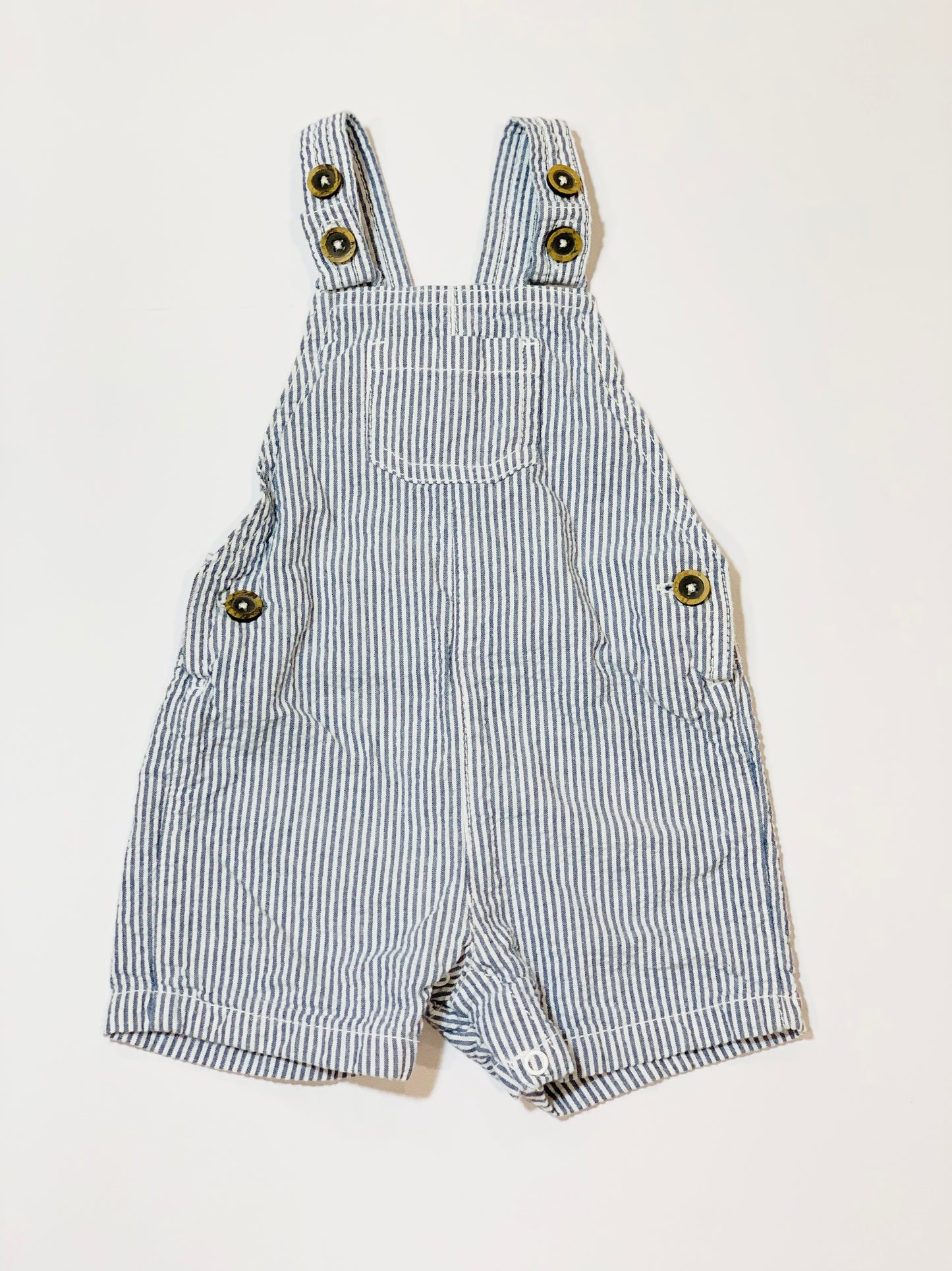 Striped overalls - Size 6-9 months