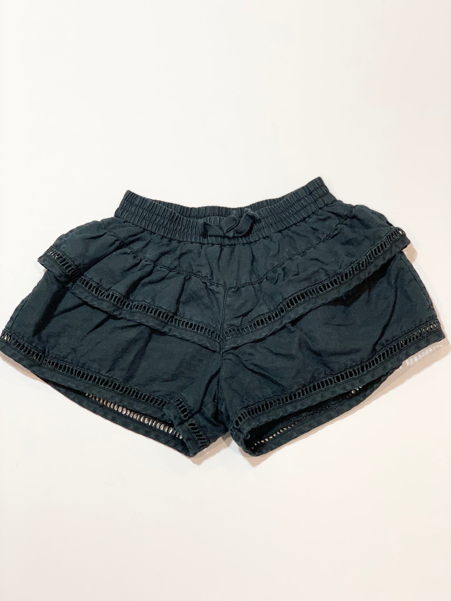 Black ruffle shorts - Size 2