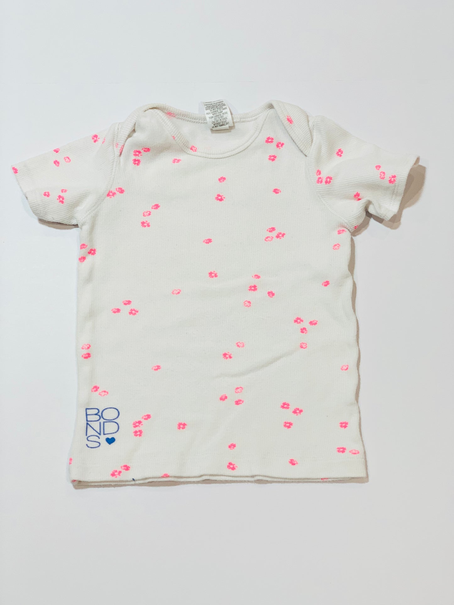 White ribbed tee - Size 2