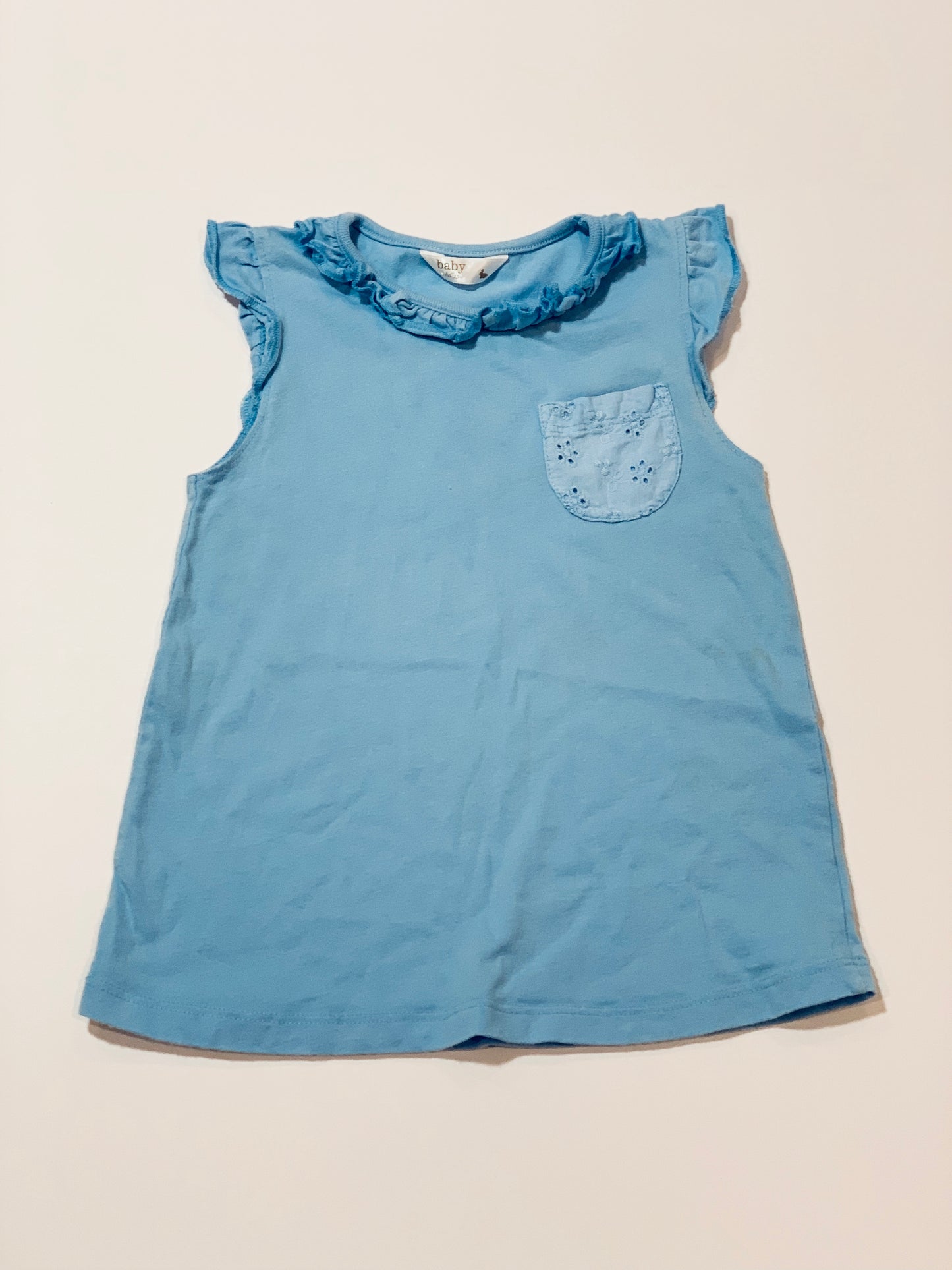 Blue ruffle tank - Size 2-3