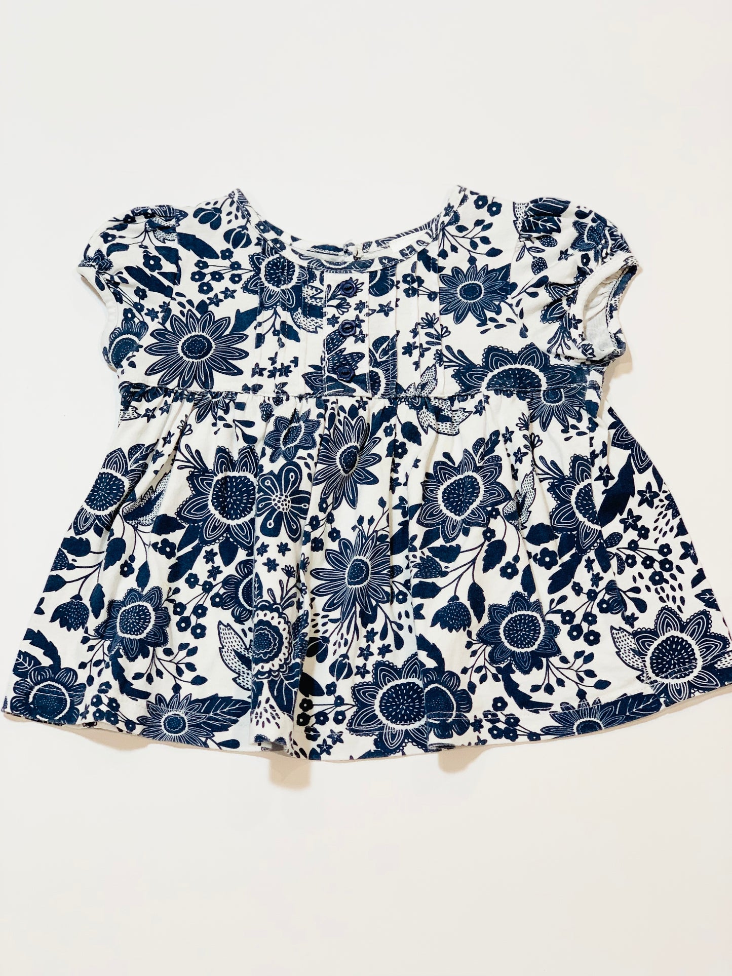 Blue floral top - Size 2