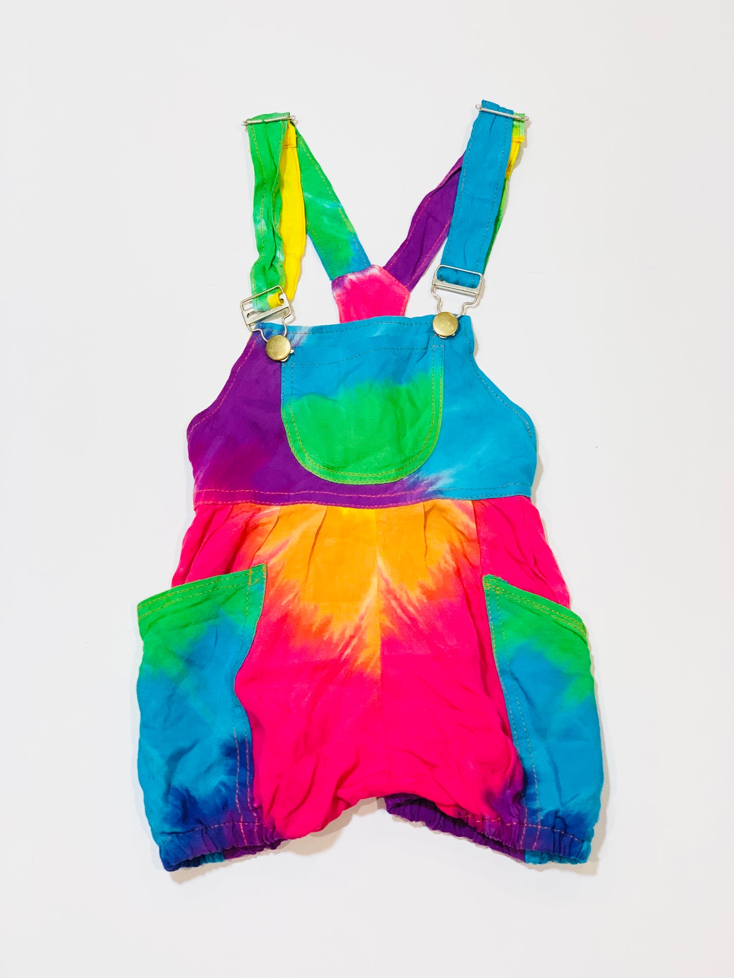 Rainbow overalls - Size 2