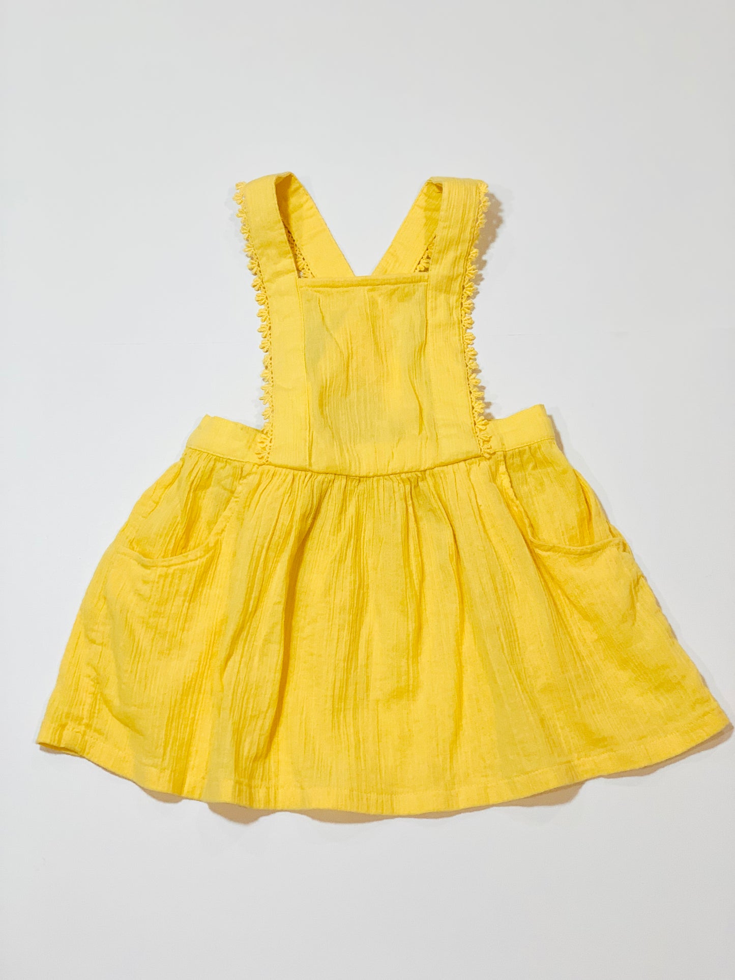 Yellow pinafore - Size 2