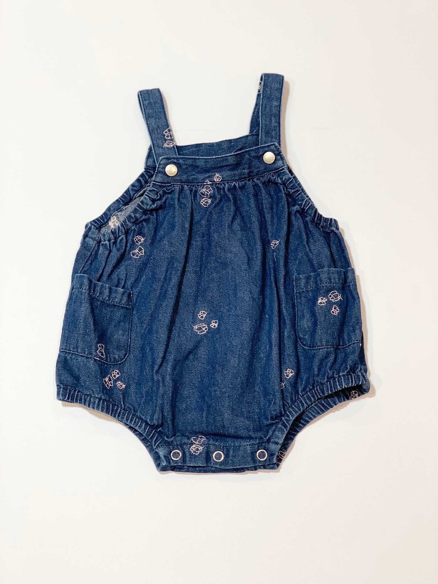 Blue butterfly romper - Size 12 months