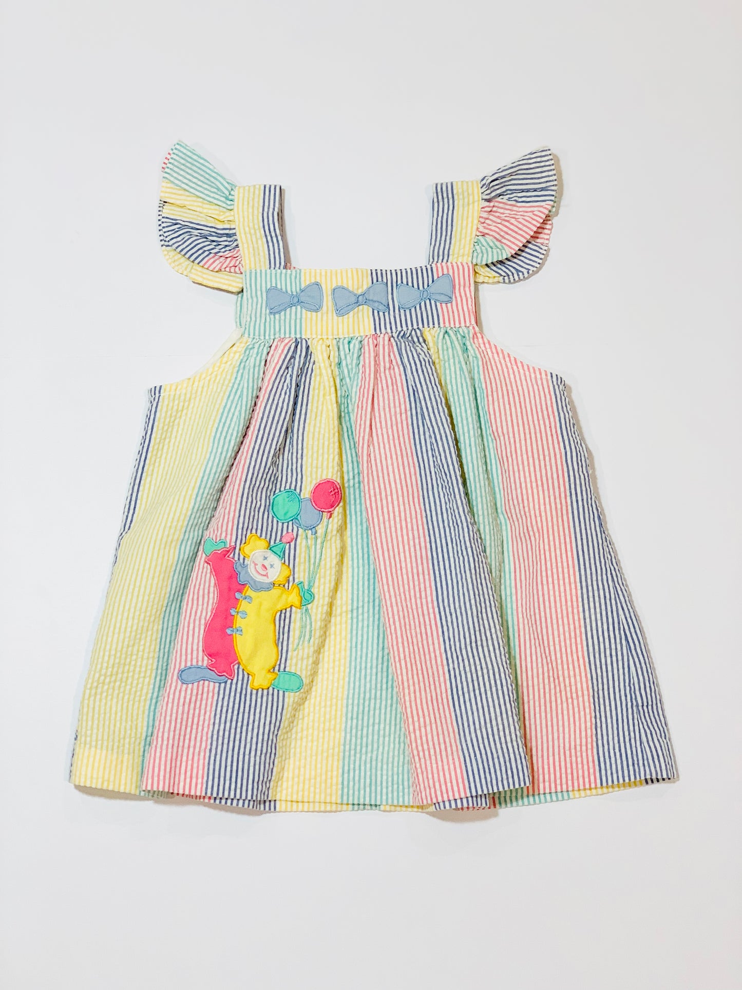 Seersucker clown dress - Size 1