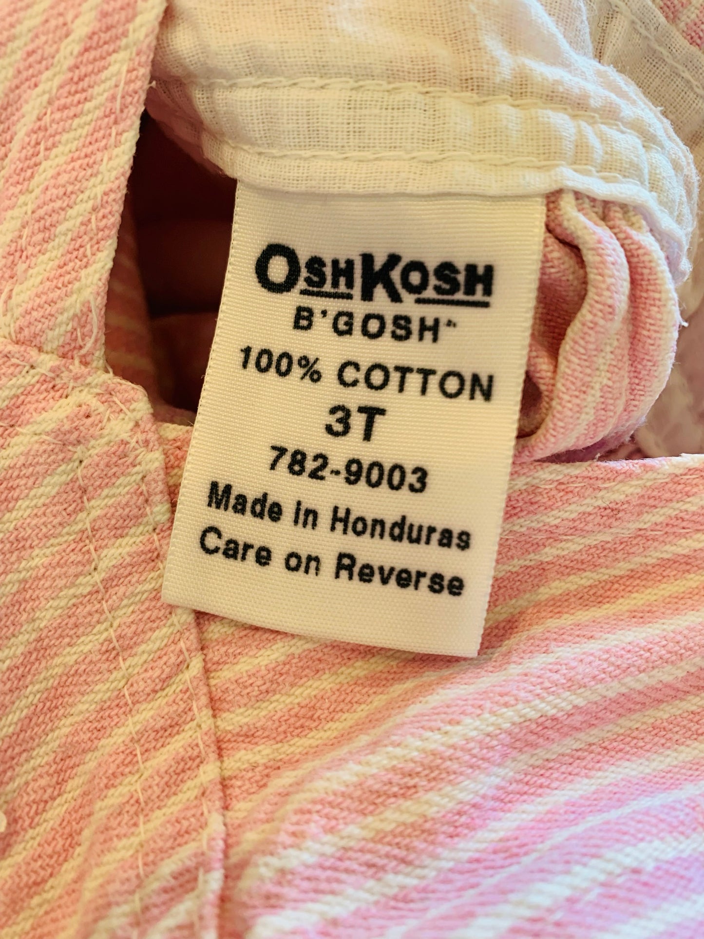 Pink stripe overalls - Size 3